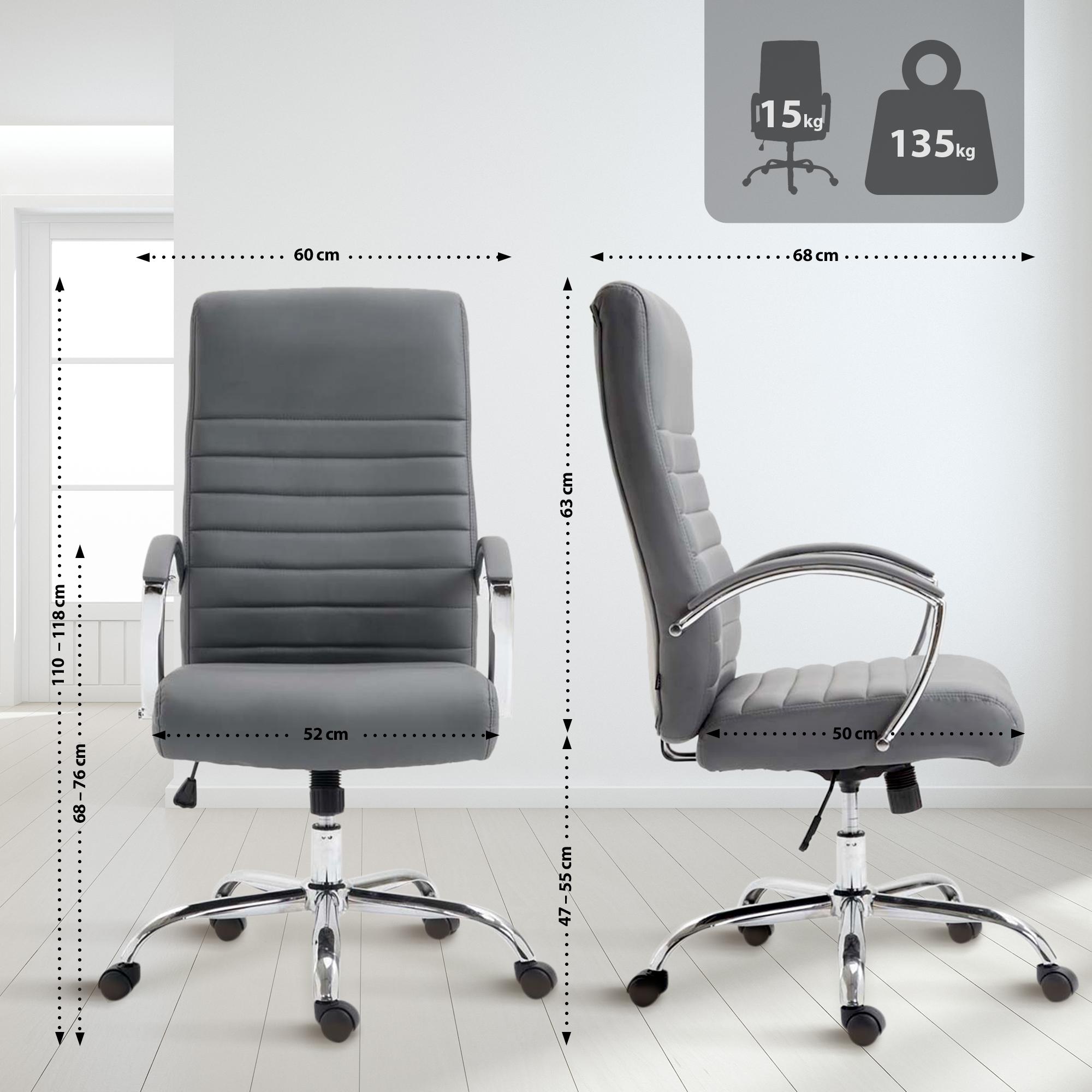 Fauteuil de bureau XL Valais similicuir