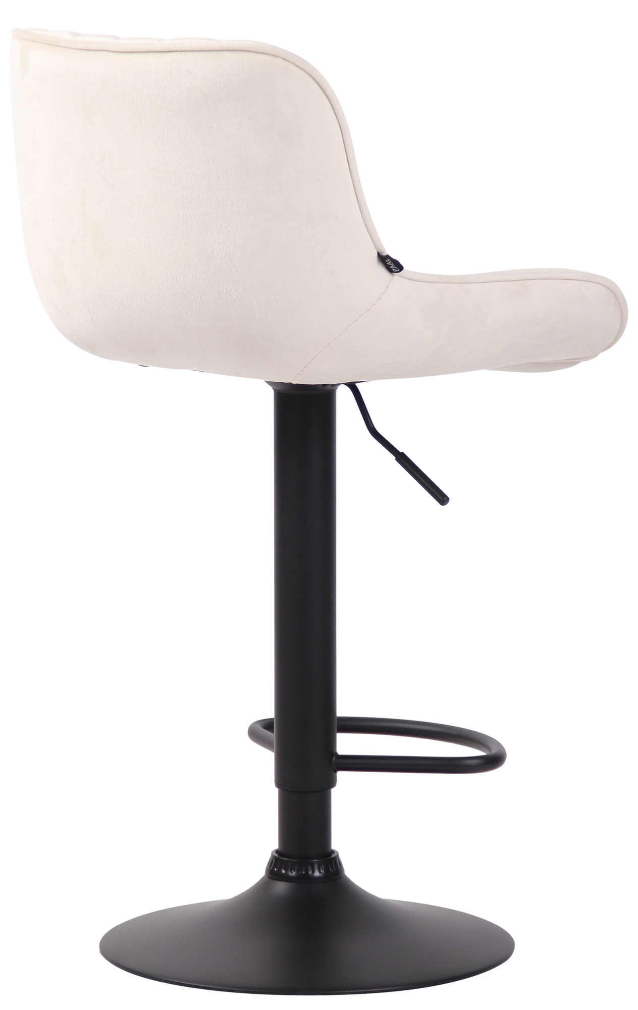 Tabouret de bar Lentini en Velours avec Piètement trompette en Métal