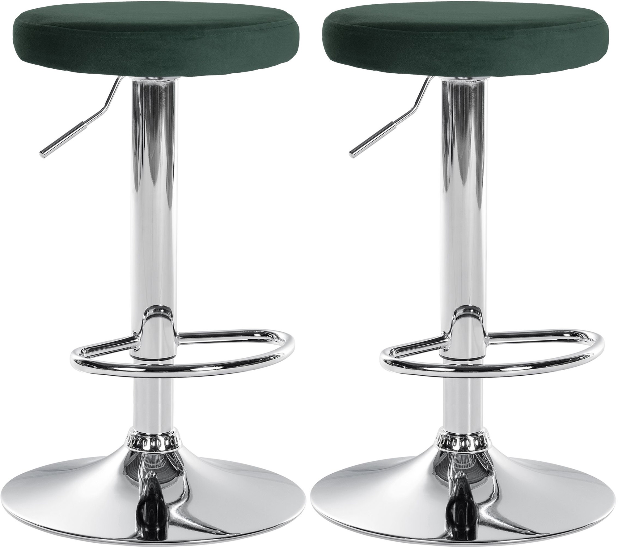 Lot de 2 tabourets de bar Ponte velours