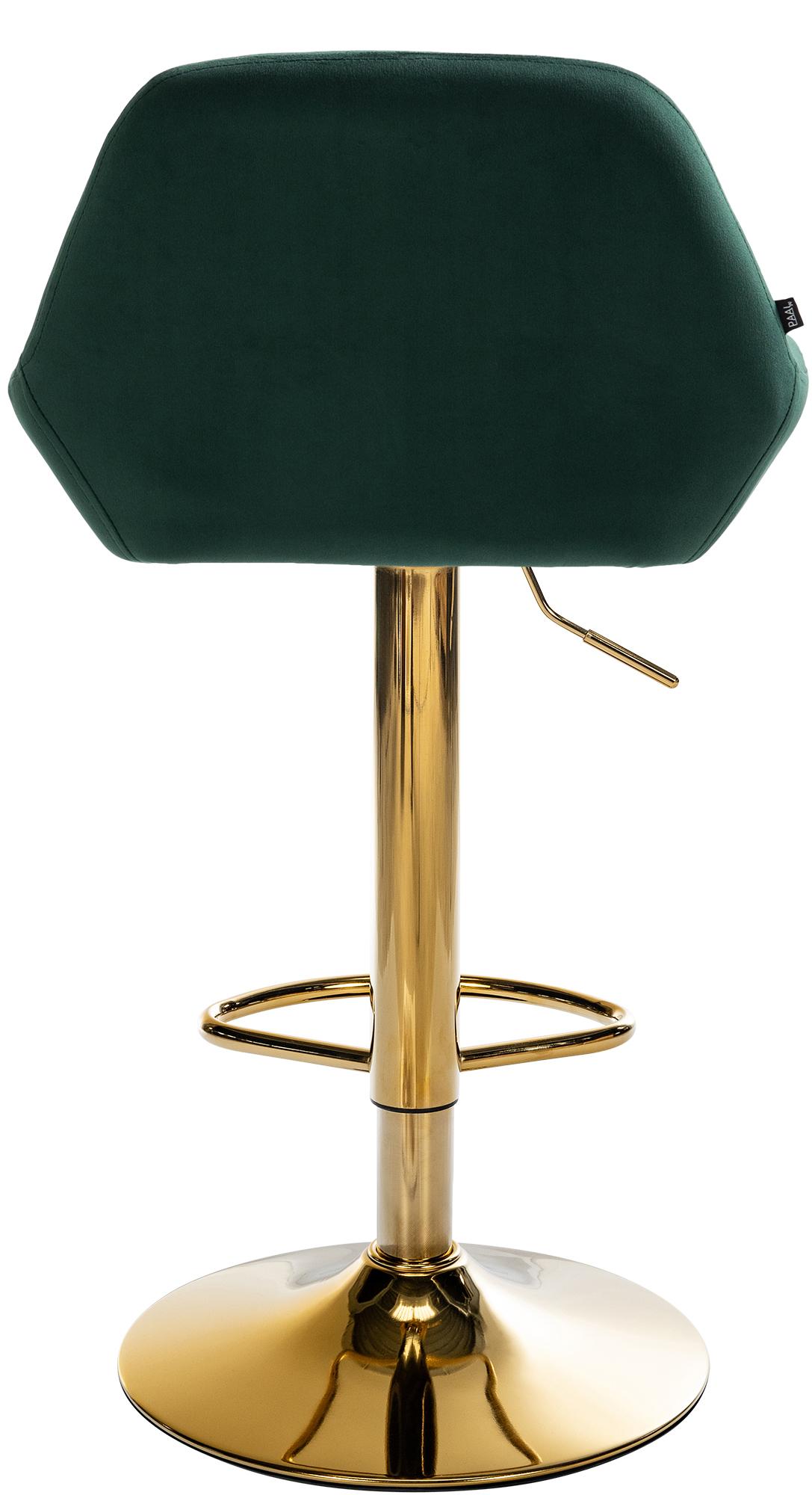 Lot de 2 tabourets de bar Braga or velours