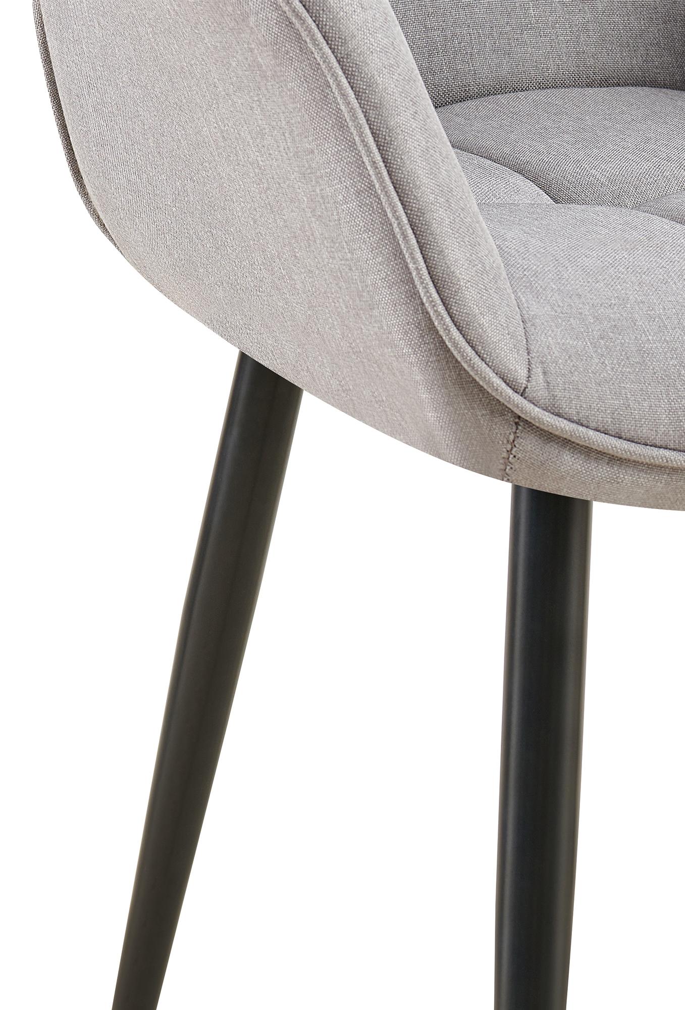 Chaise de salle à manger Roseville avec accoudoirs et pieds en métal