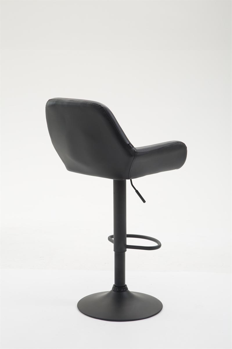 Tabouret de bar Braga similicuir avec pied en métal