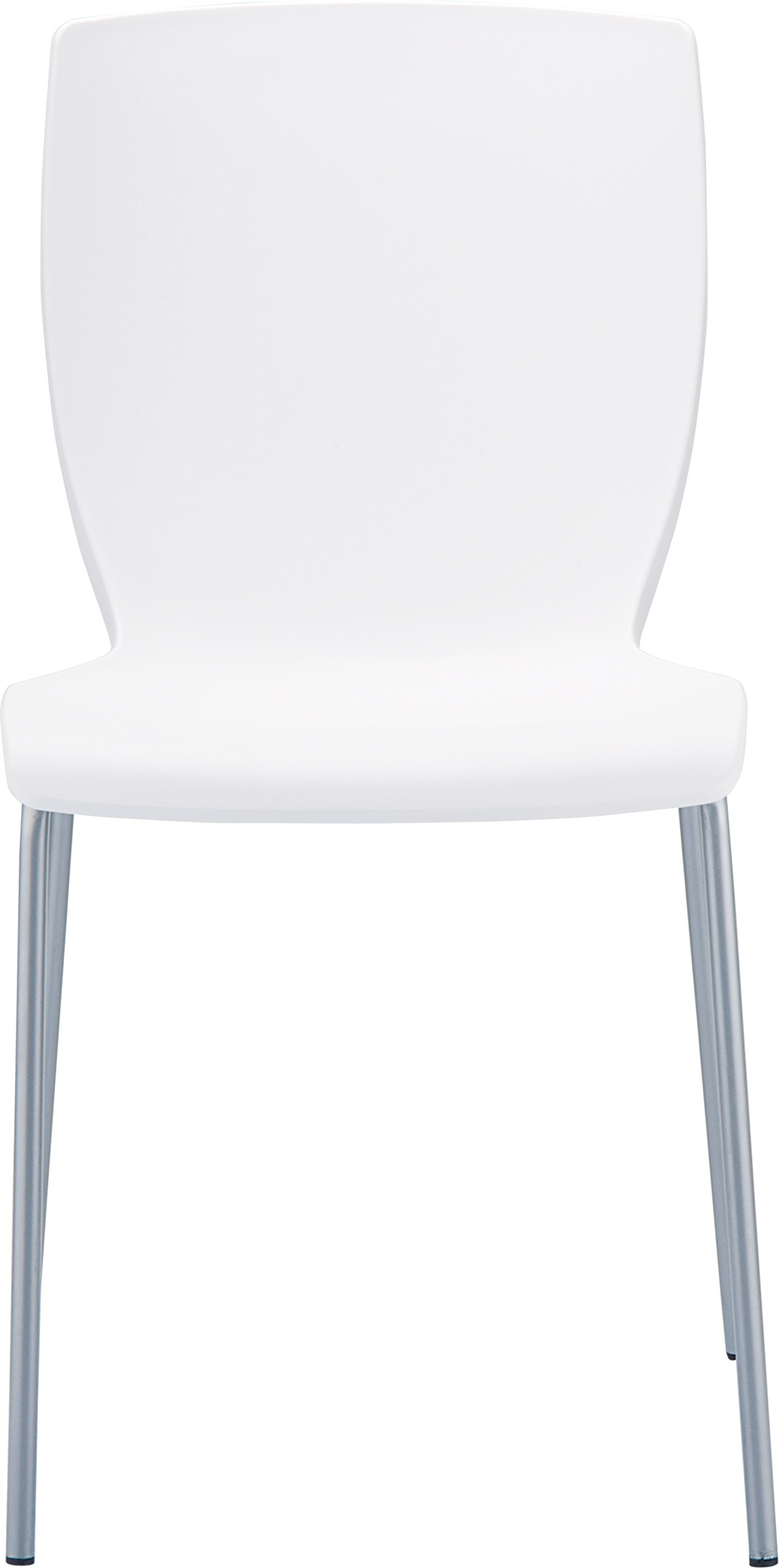 Lot de 2 chaises de jardin empilables Mio en plastique avec pieds en aluminium