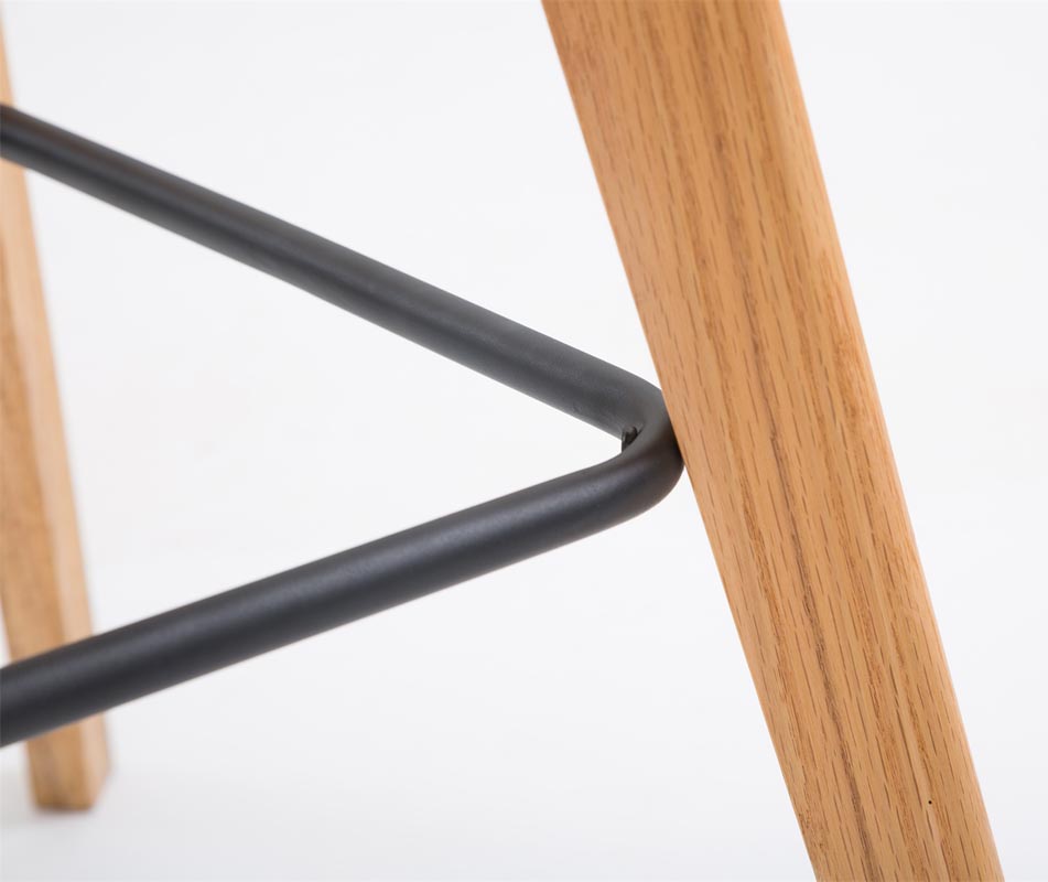 Lot de 2 tabourets de bar Metz avec assise en plastique