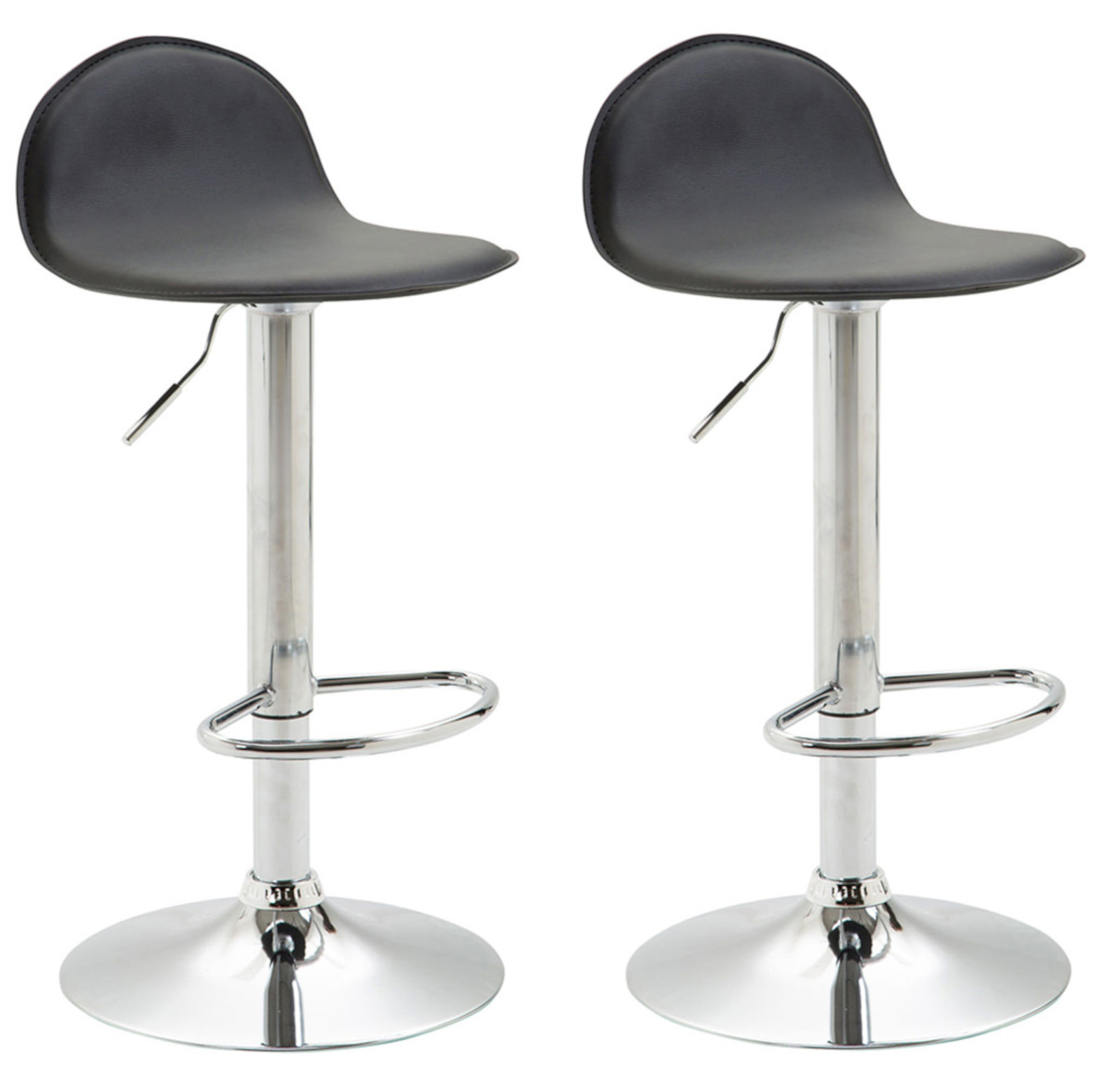 Lot de 2 tabourets de bar design Lana V2 similicuir