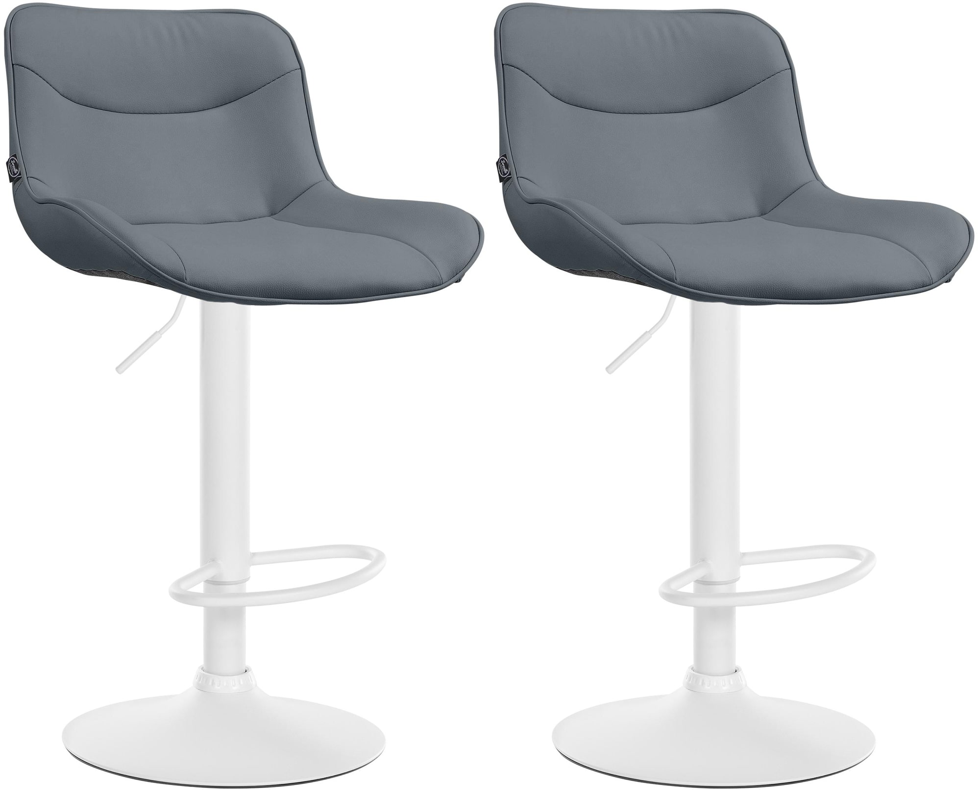 Lot de 2 tabourets de bar Vonore en similicuir