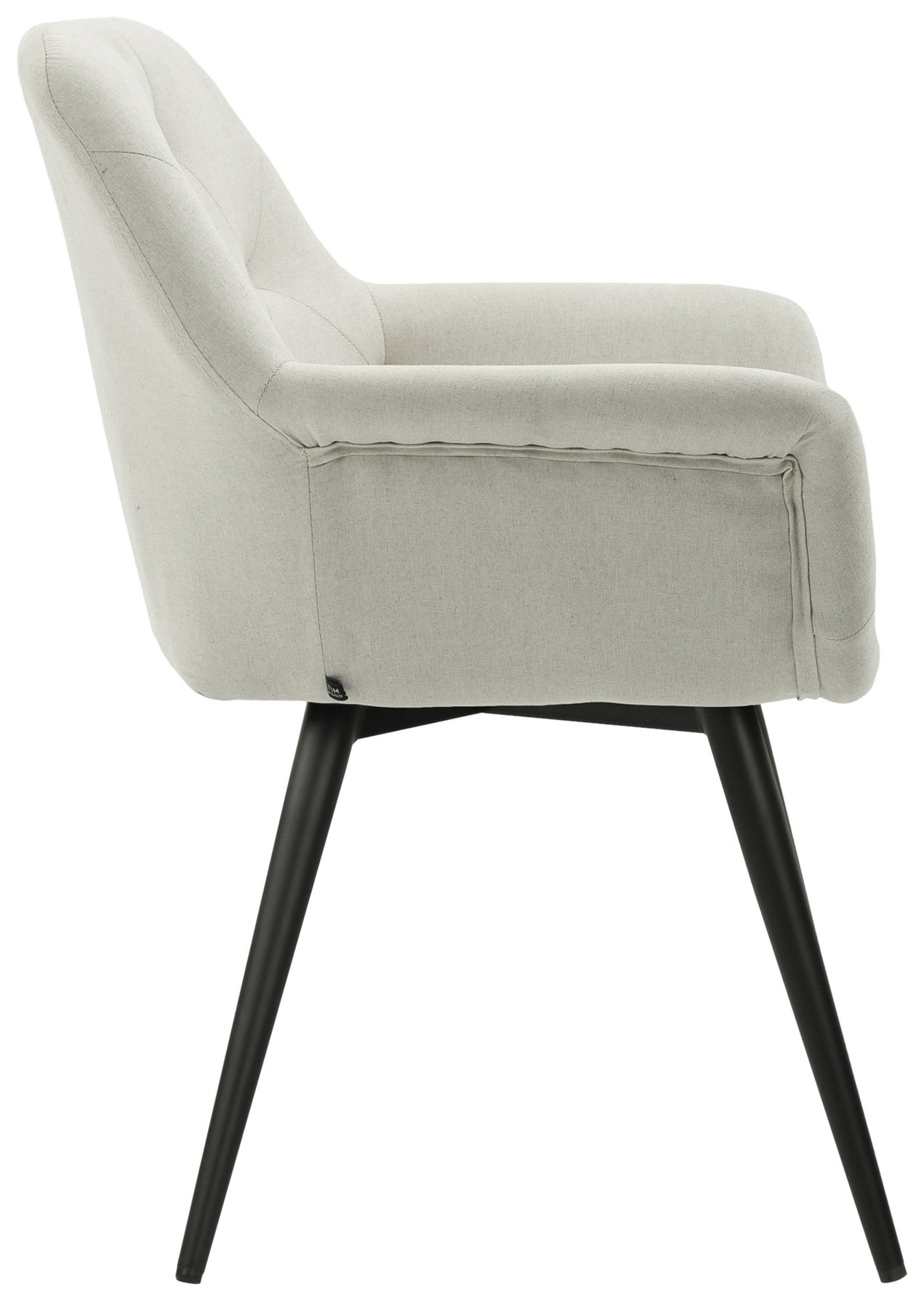 Chaise de salle à manger Langford avec accoudoirs et pieds en métal