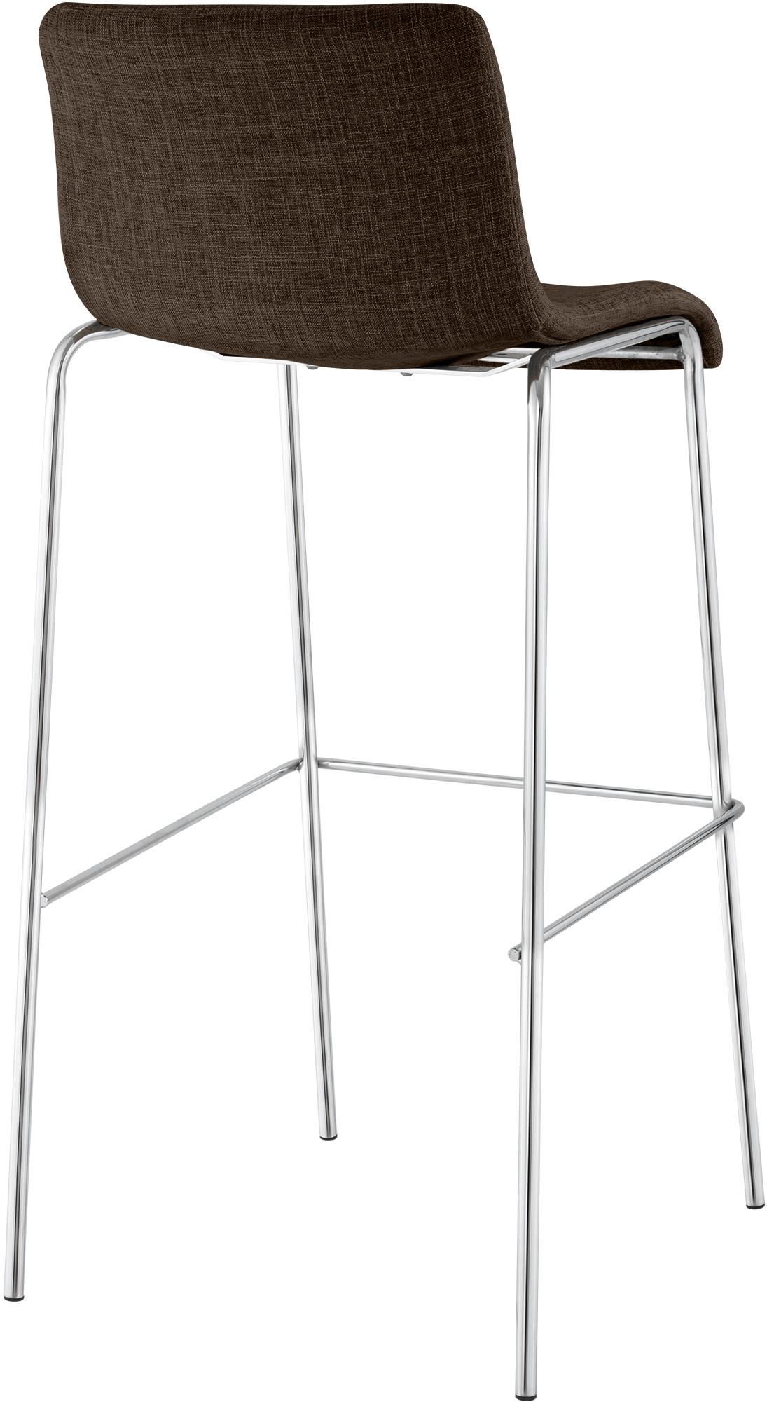 Lot de 2 tabourets de bar Hover en tissu, pieds metalliques