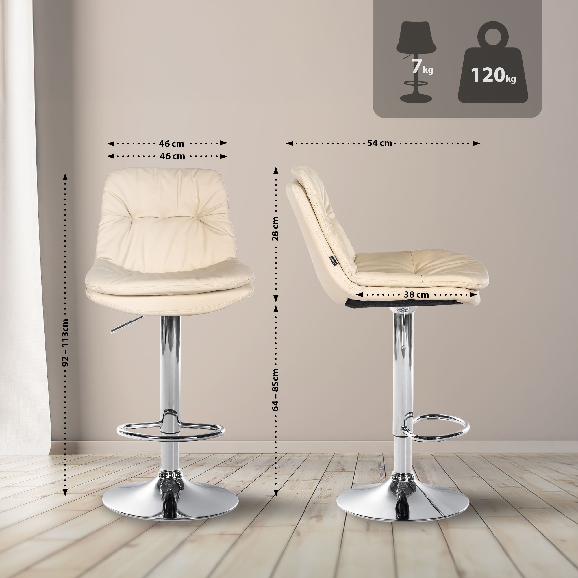 Tabouret de bar Laurel similicuir