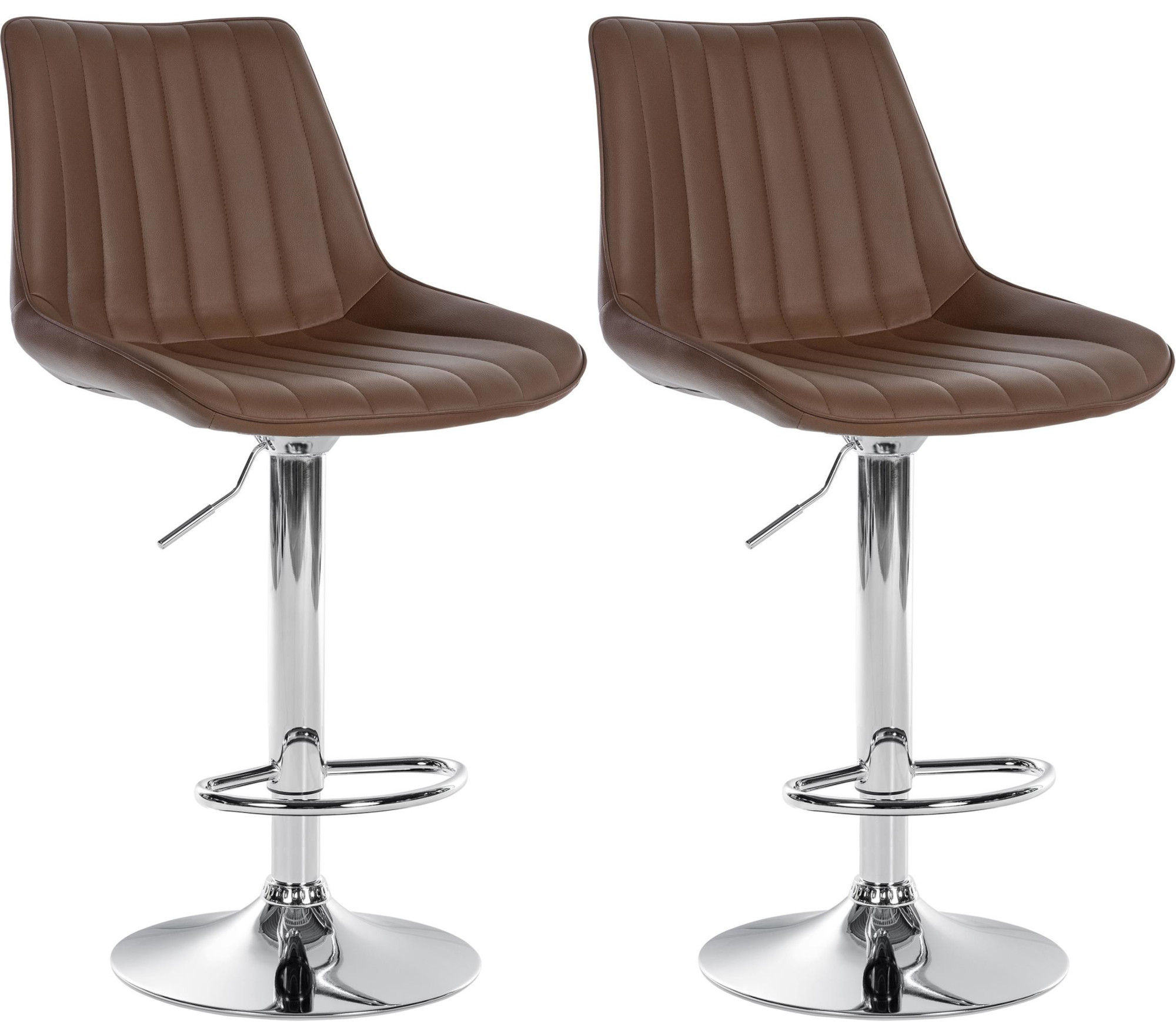 Lot de 2 tabourets de bar Toni en similicuir