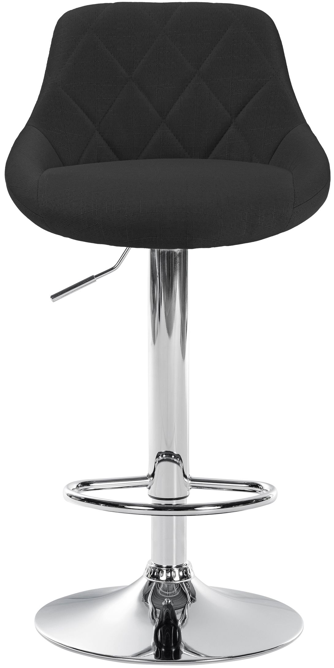 Tabouret de bar Lazio en Tissu Hauteur réglable siège pivotant