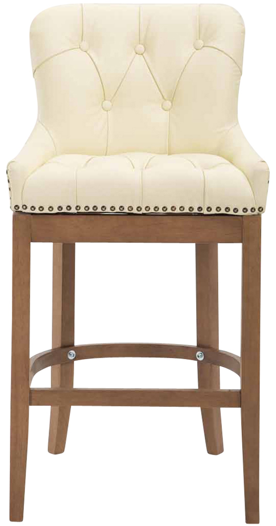 Tabouret de bar Lakewood antique-clair cuir véritable