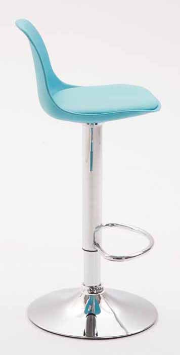 Lot de 2 tabourets de bar Kiel similicuir et coque en plastique