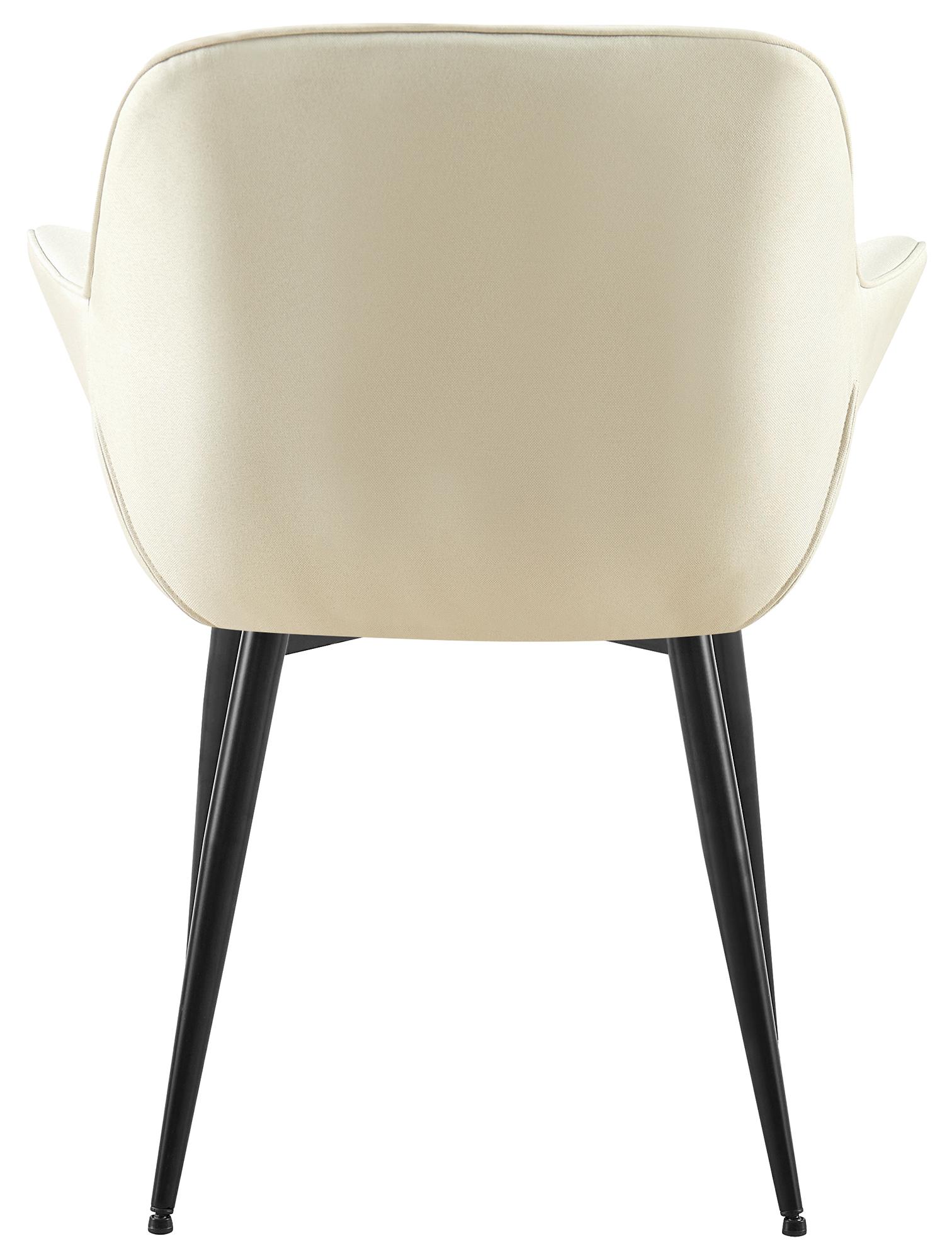 Chaise de salle à manger Roseville avec accoudoirs et pieds en métal