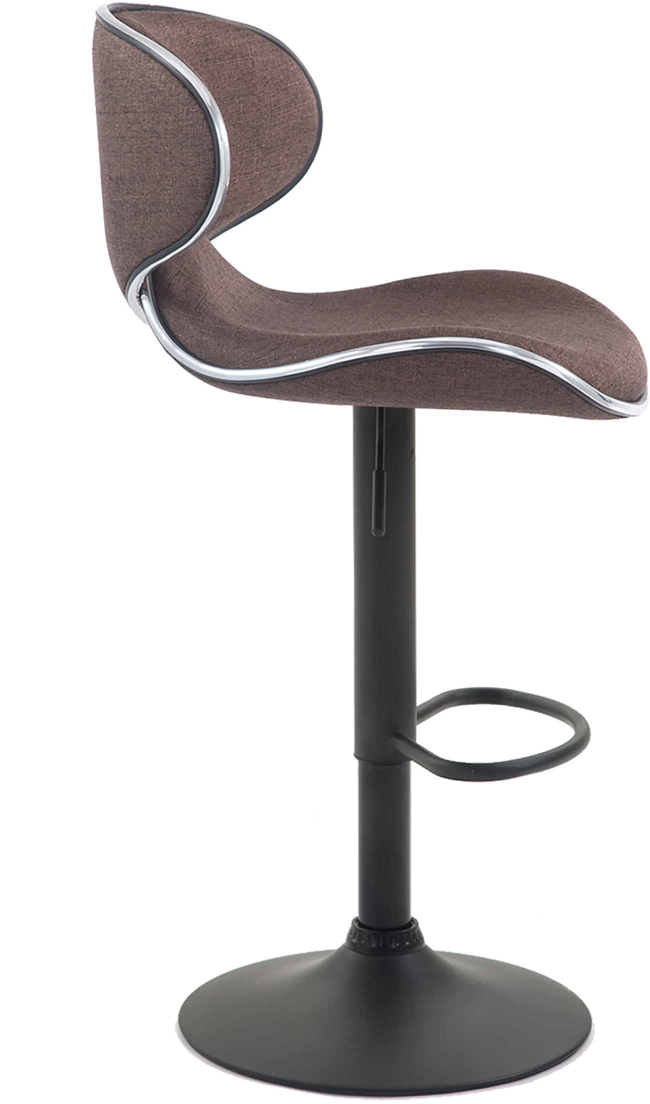 Tabouret de bar Las Vegas V2 en tissu avec pied en métal
