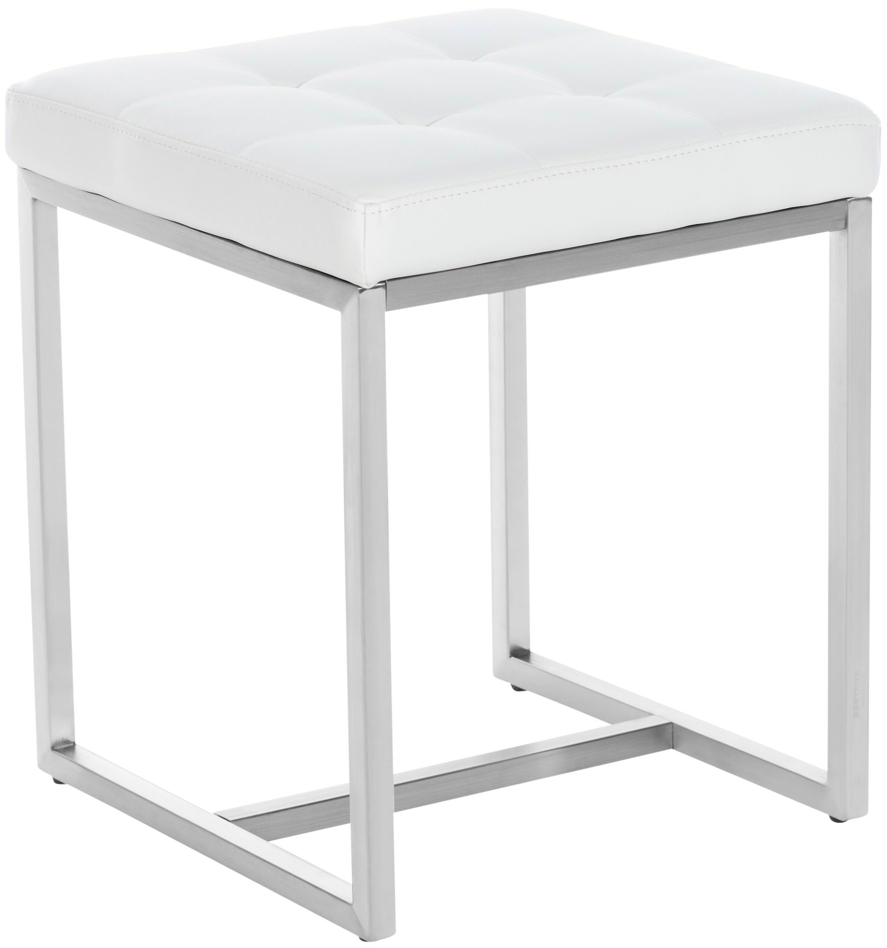 Lot de 2 tabourets bas Barci en similicuir