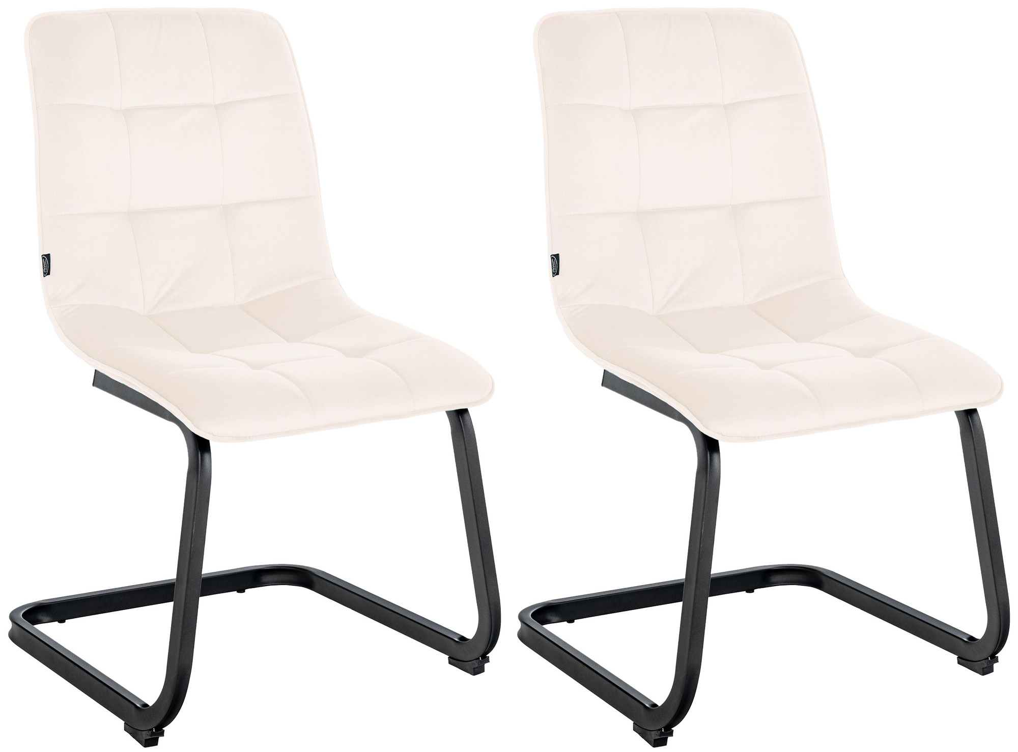 Lot de 2 chaises de salle à manger Vermont velours