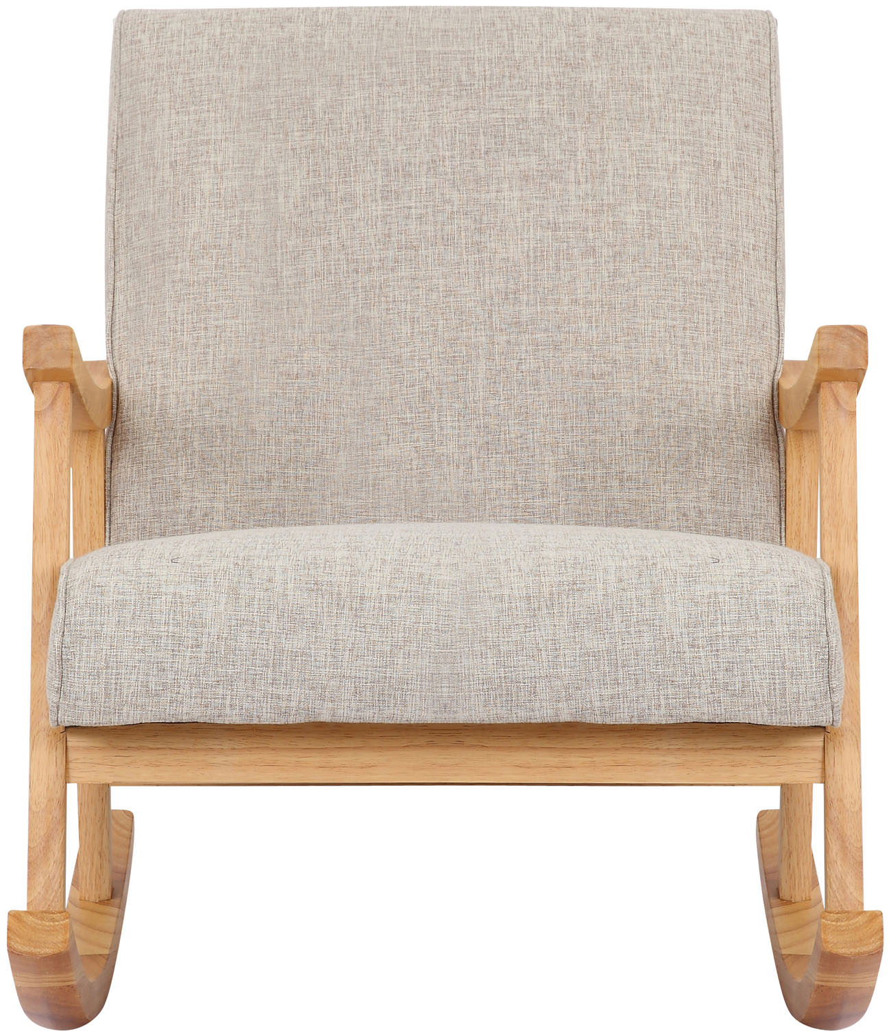 Chaise a bascule Morelia en tissu avec pieds nature