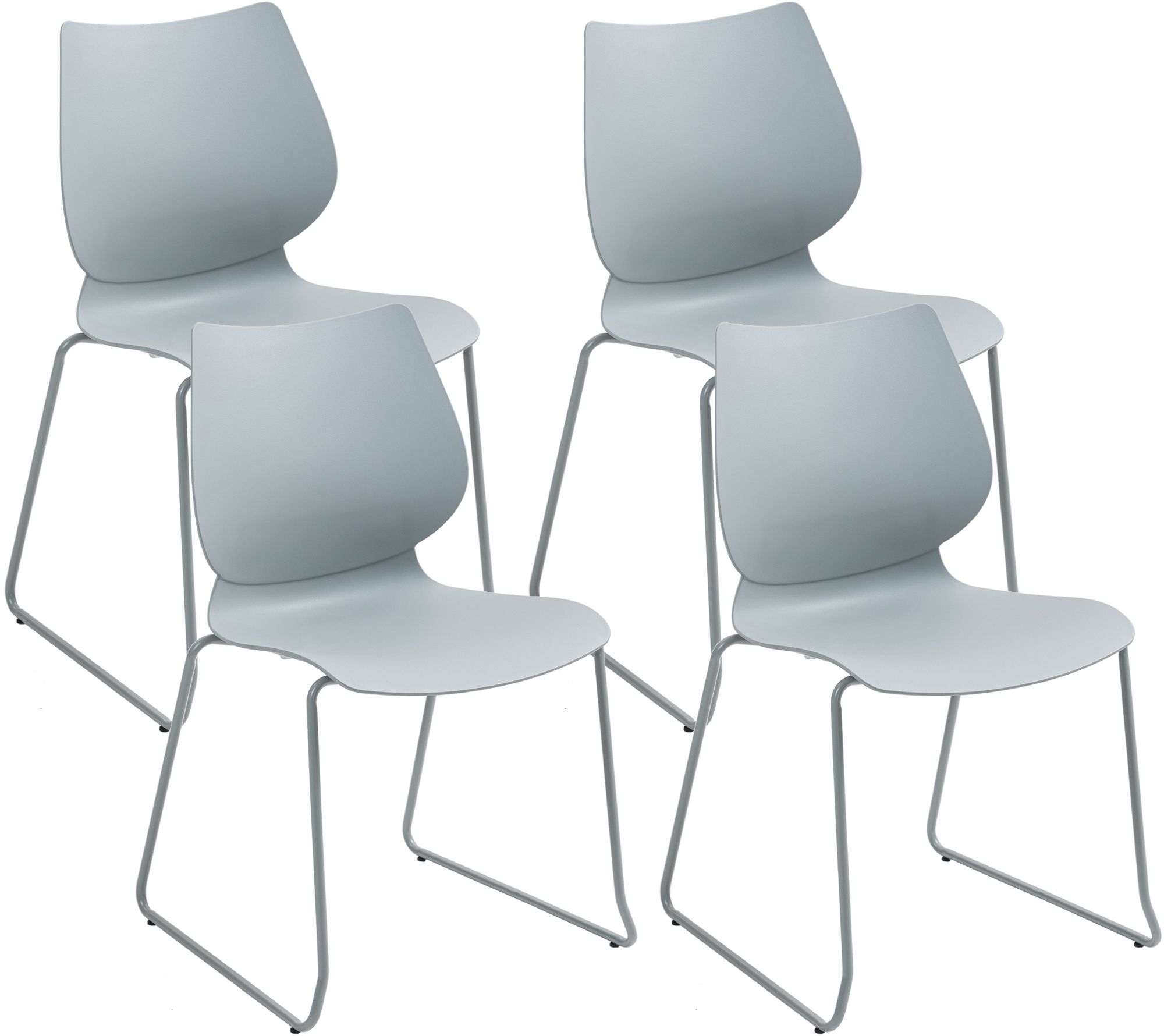 Lot de 4 chaises empilables Houma