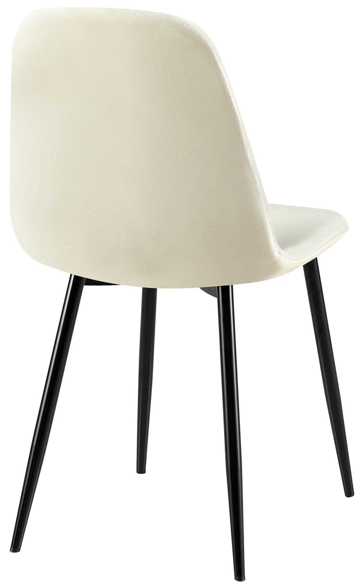Lot de 4 Chaises de salle à manger Giverny avec Piètement en métal noir