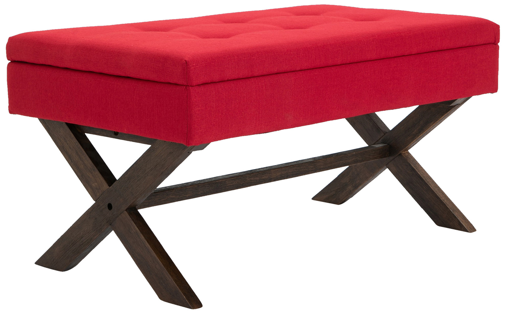 Banquette Namaro en Tissu avec espace de rangement Pieds Bois de caoutchouc
