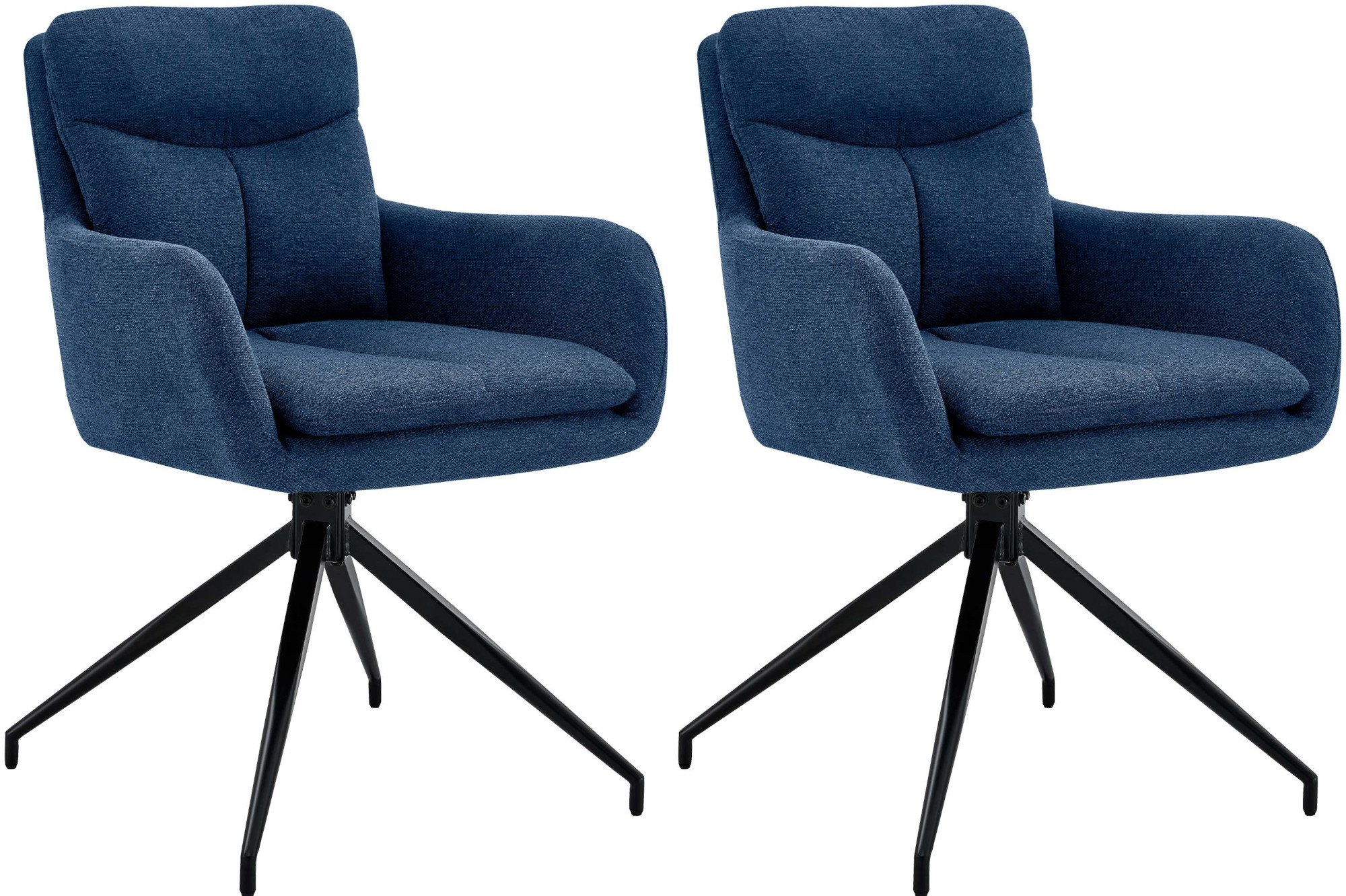 Lot de 2 chaises de salle à manger Somers tissu