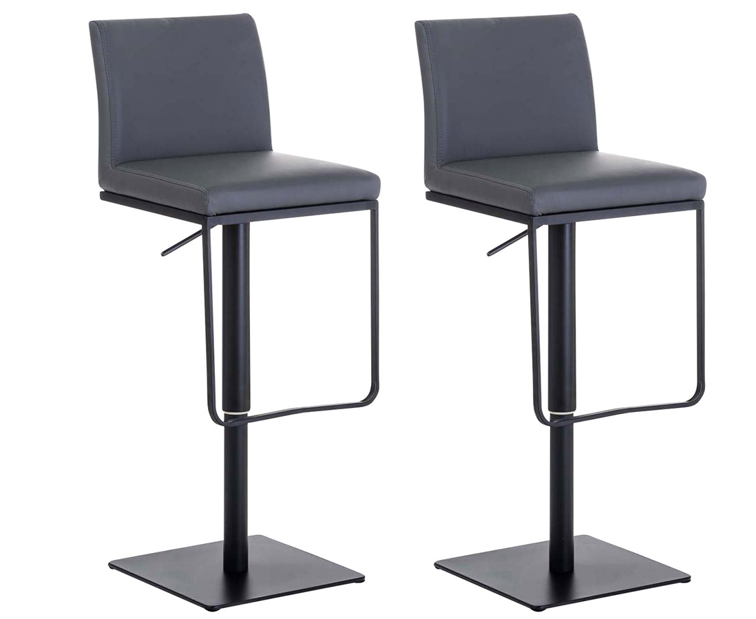 Lot de 2 tabourets de bar Panama recouverts de similicuir