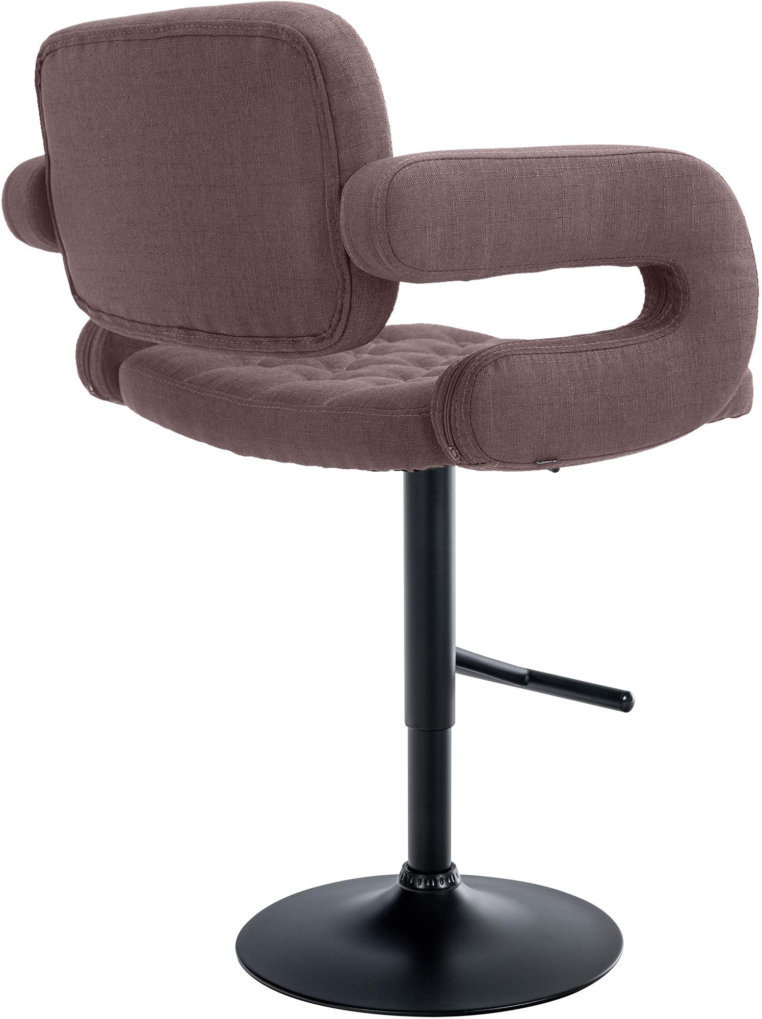 Tabouret de bar Dublin Tissu avec pied en métal