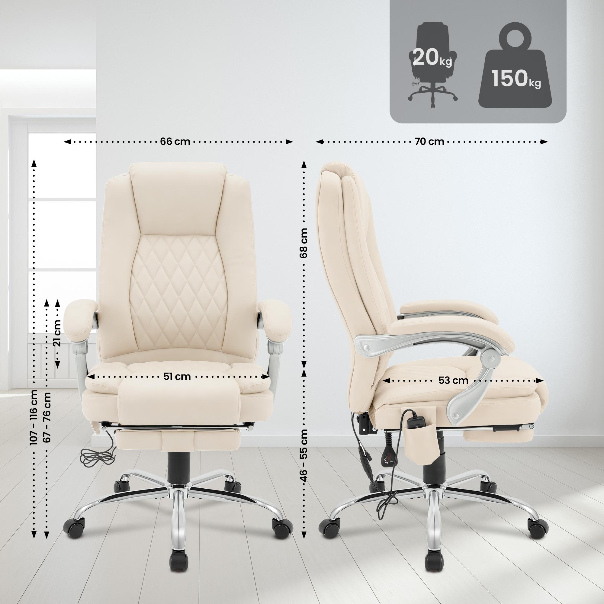 Chaise de bureau Rubia avec fonction massage