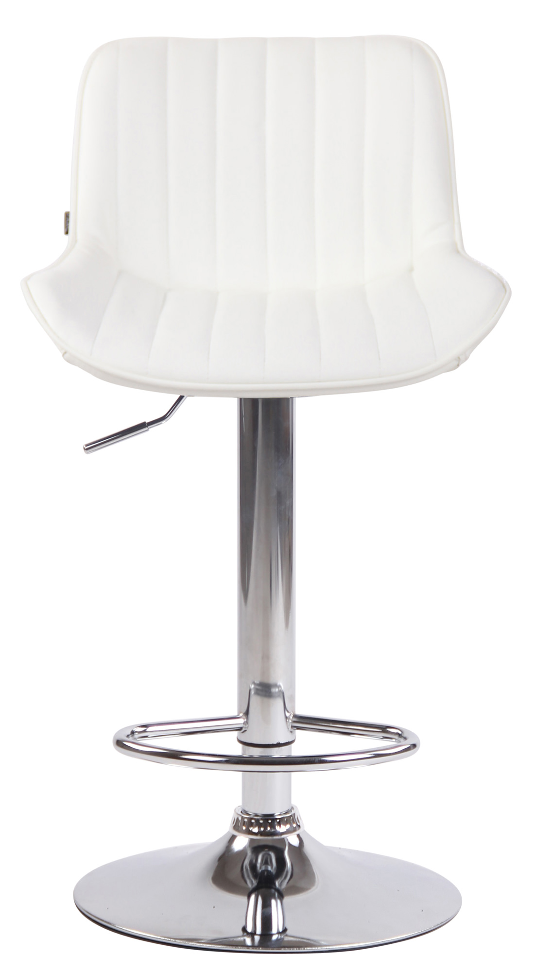 Tabouret de bar Lentini en Similicuir avec Piètement trompette en Métal