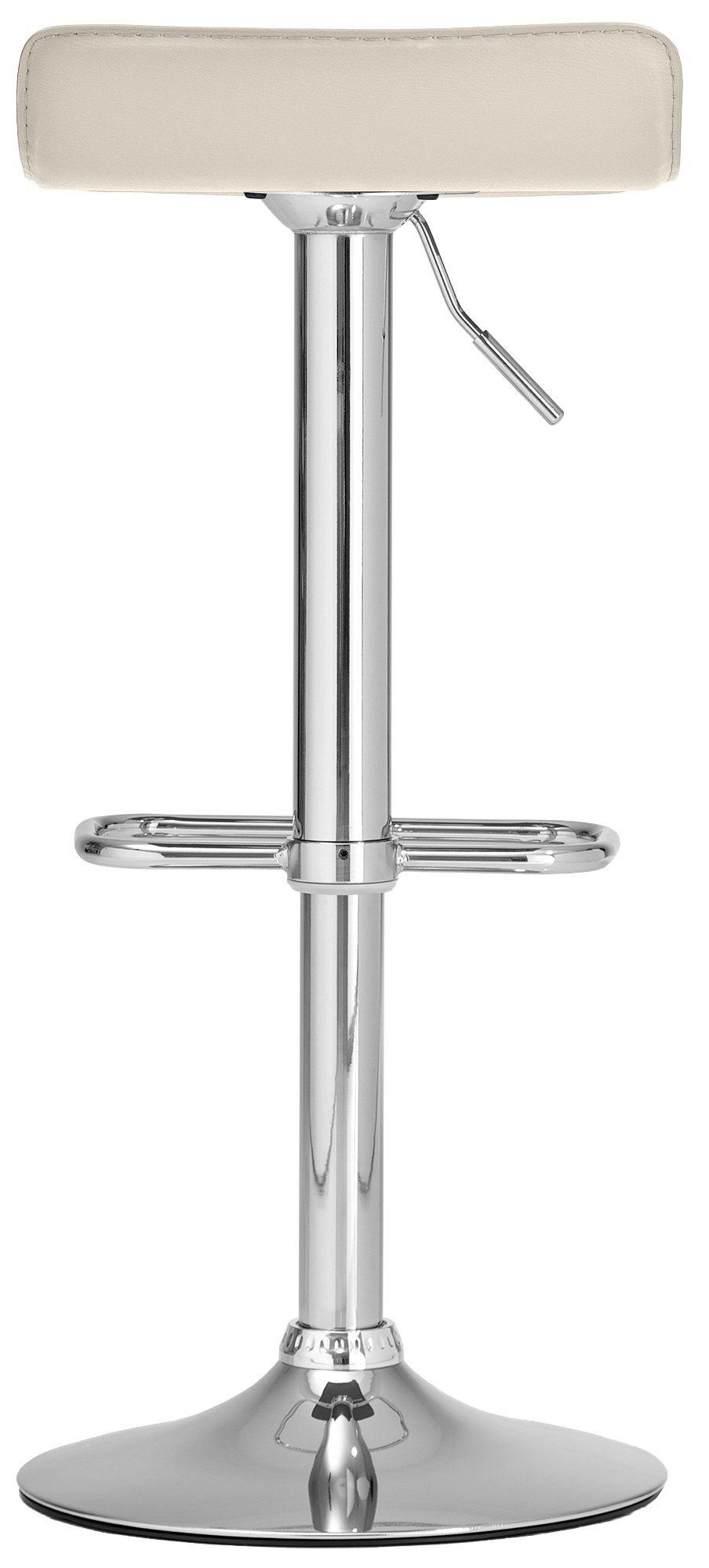Tabouret de bar Dyn en similicuir avec pied en métal