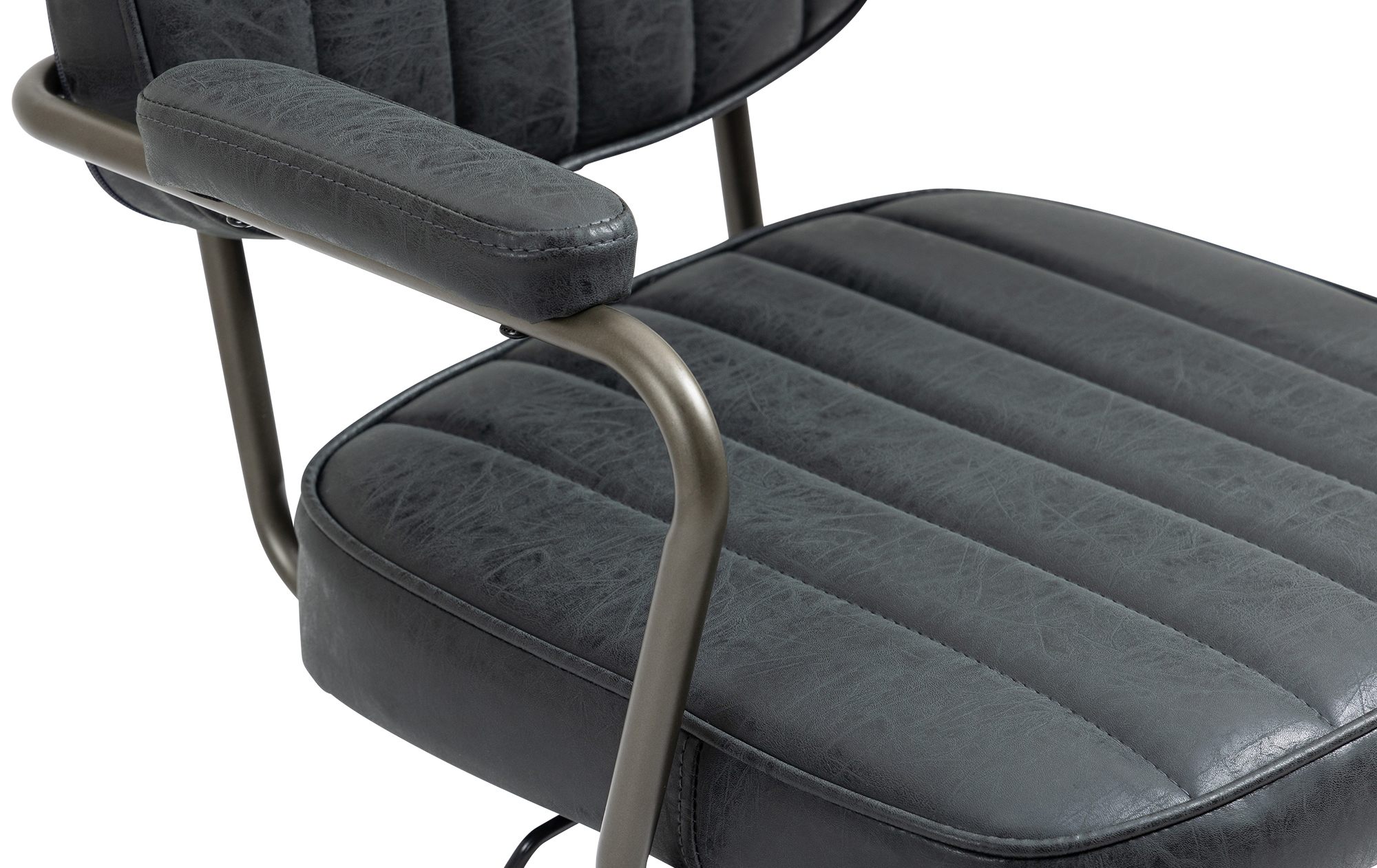 Fauteuil de bureau Retro Natrona en Similicuir ajustable et pivotant