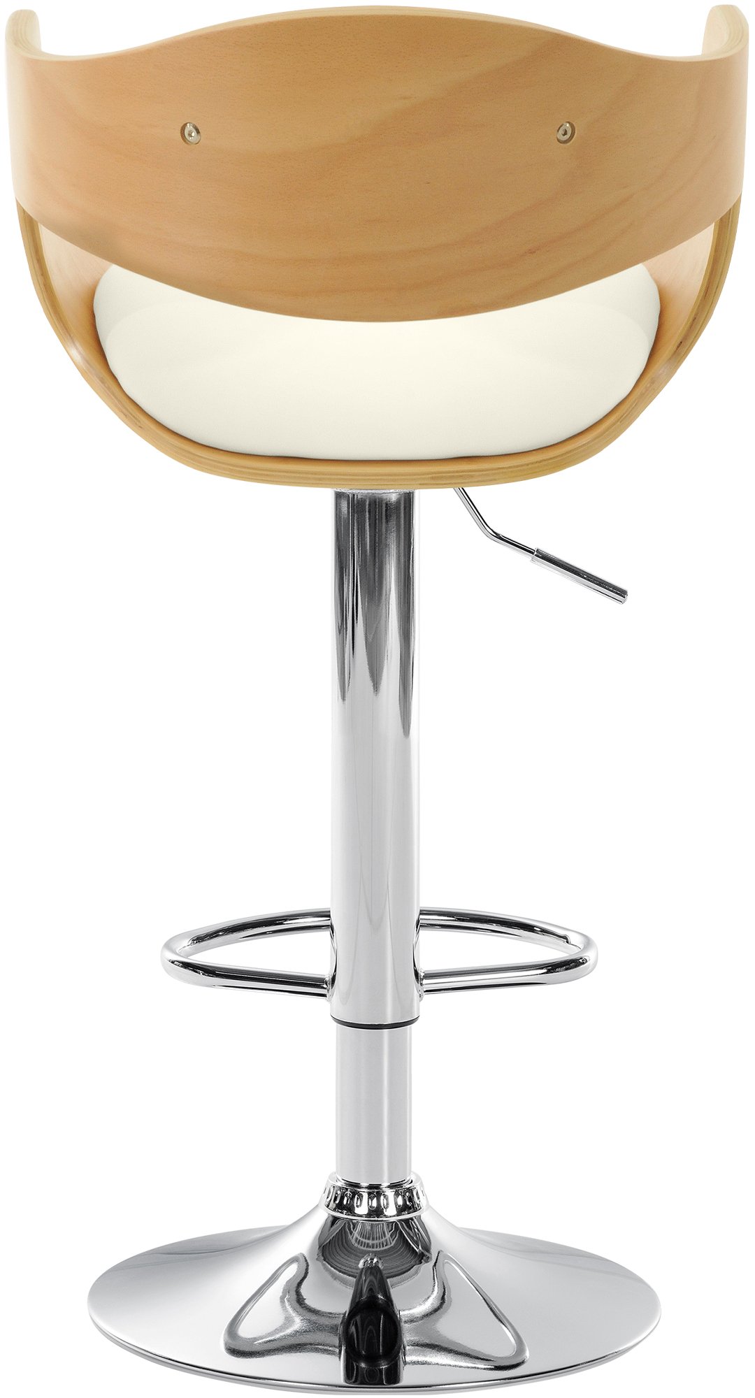 Tabouret de bar Kingston avec Coque en bois Assise en similicuir