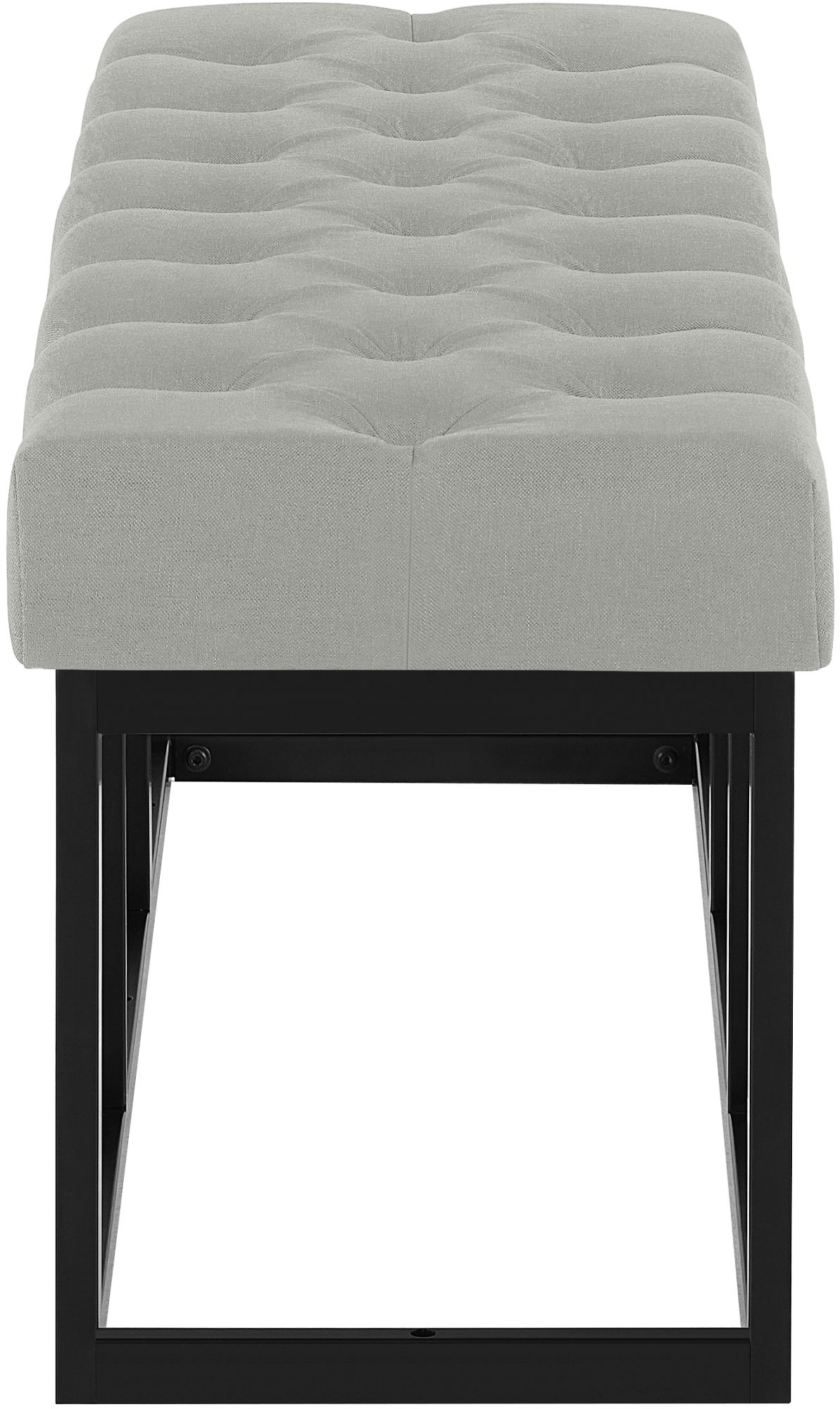 Banc Amun en tissu avec structure noire
