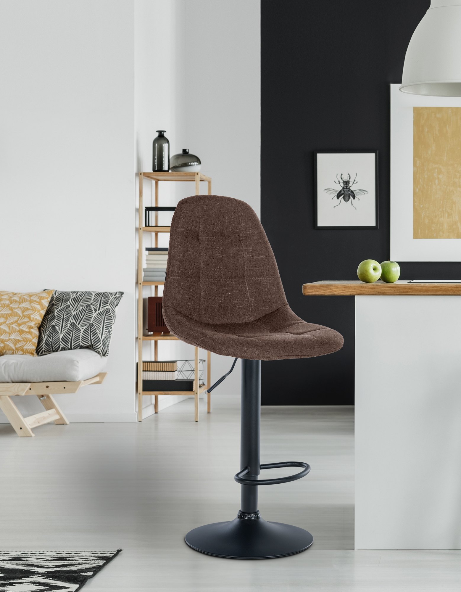 Tabouret de bar Elmore Tissu