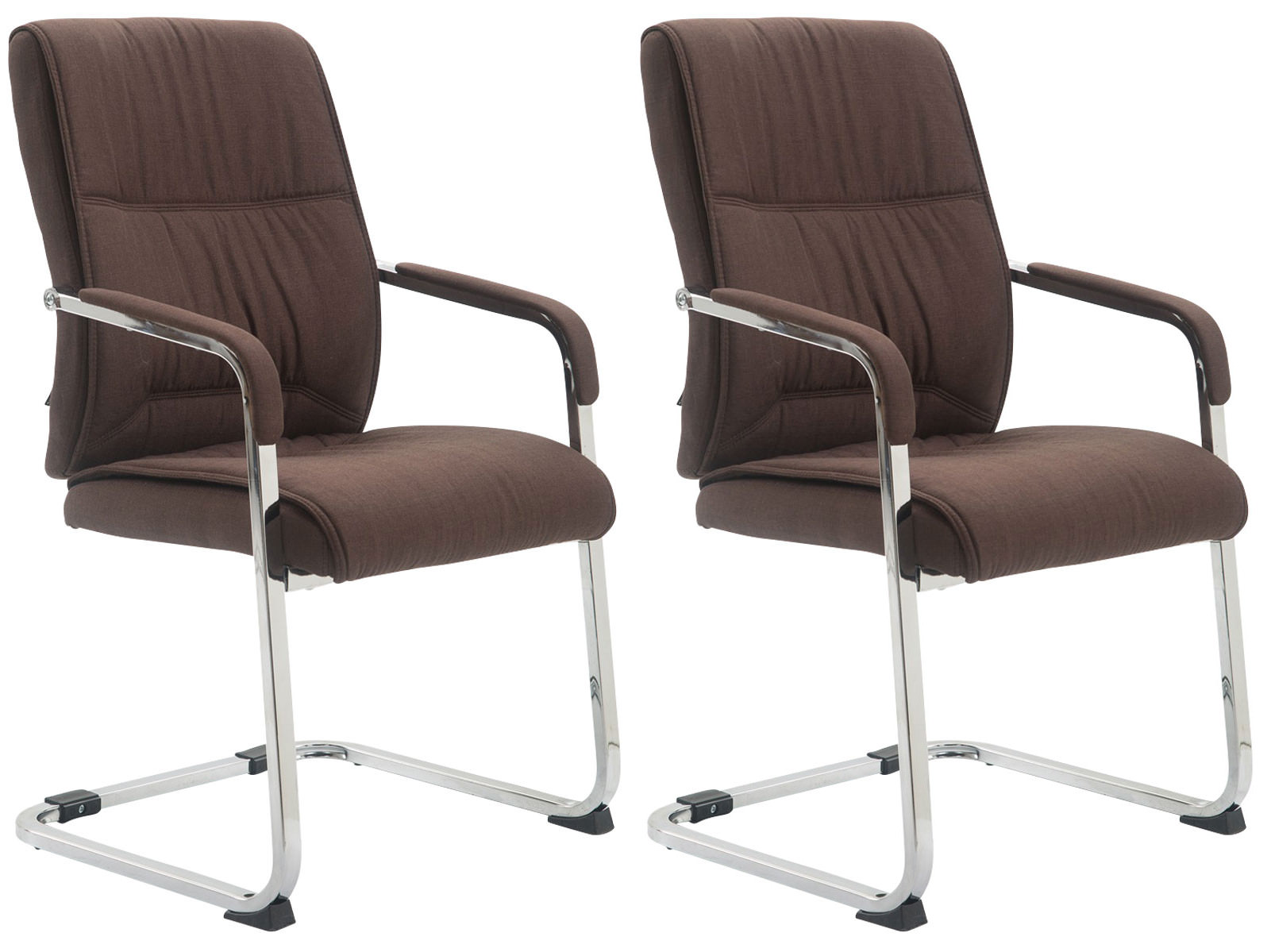 CLP Lot de 2 Chaises Cantilever XXL Anubis en Tissu avec accoudoirs