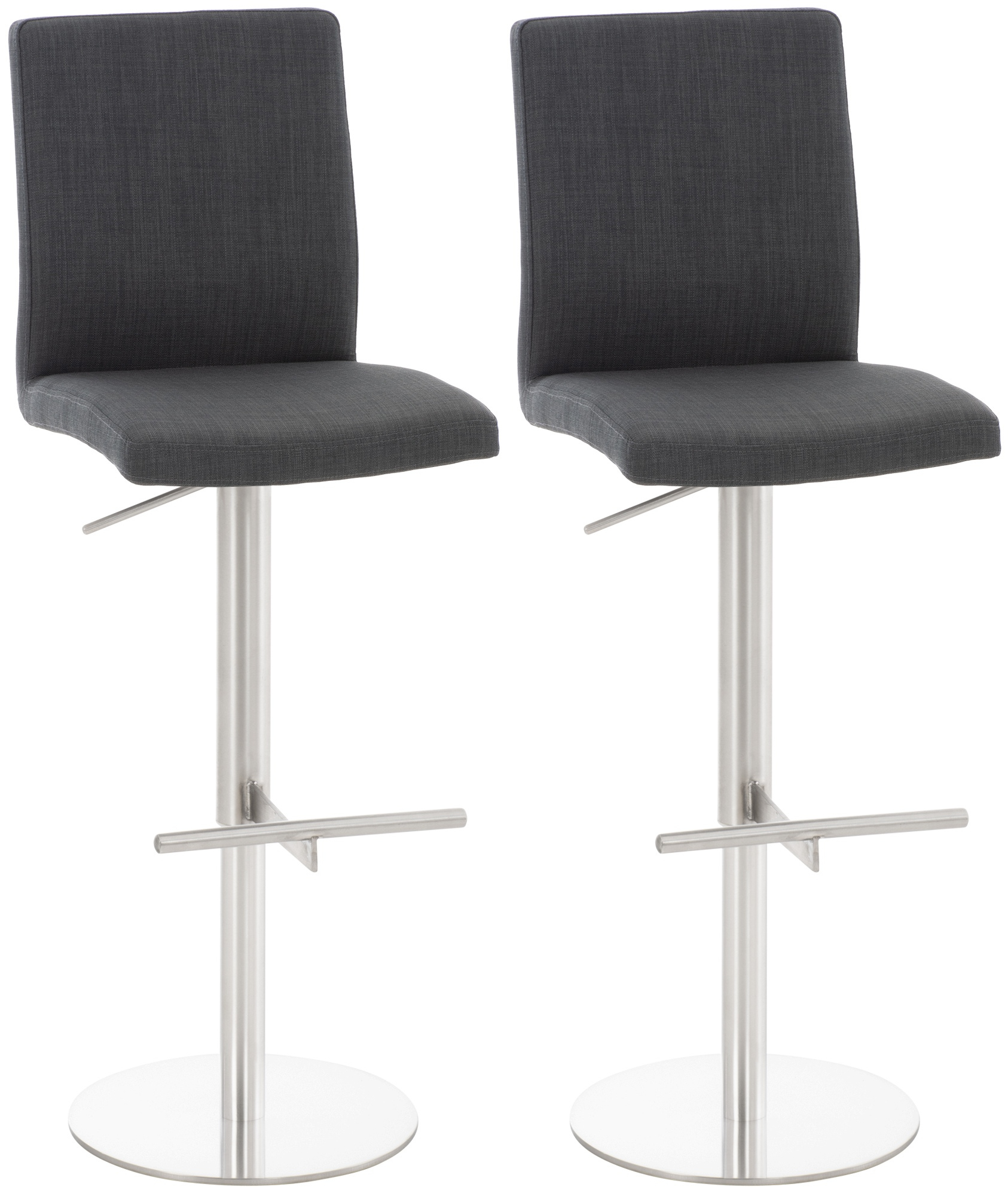 Lot de 2 tabourets de bar Cadiz en tissu