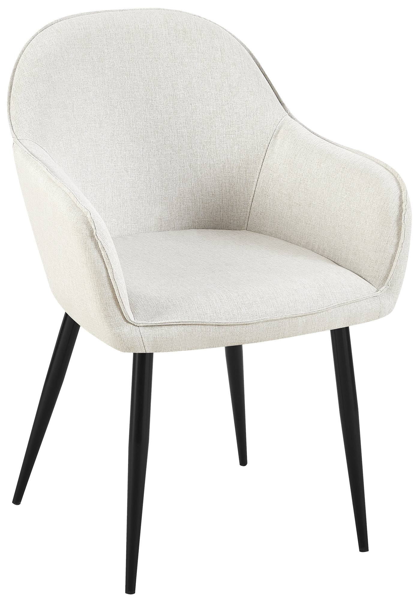 Chaise de salle à manger Boise en Tissu avec Piètement en Métal noir