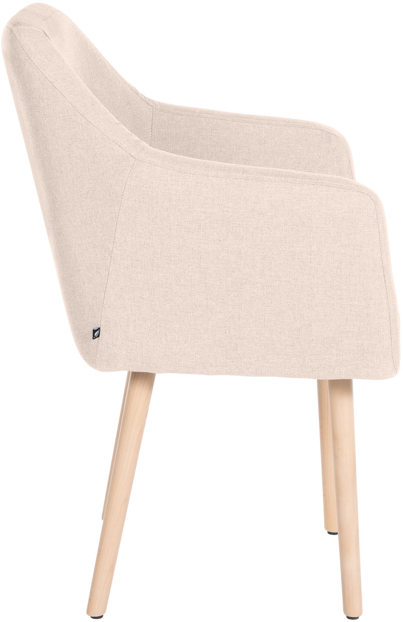 Chaise de salle à manger Utrecht en tissu avec pieds en bois
