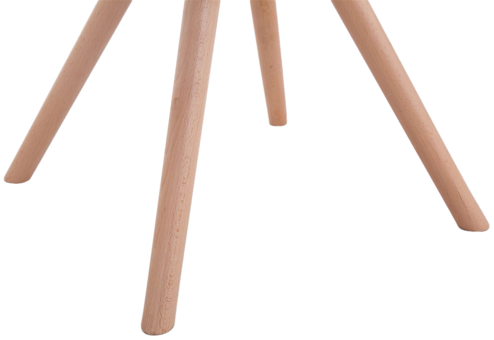 Lot de 4 Chaises de salle à manger Toulouse Tissu Pieds ronds bois