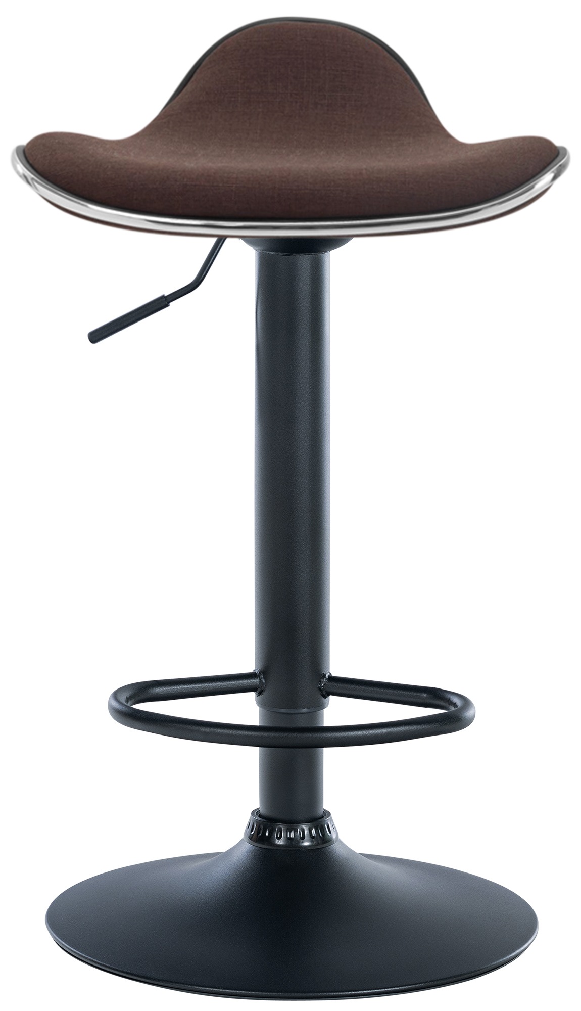 Tabouret de bar Shanghai tissu avec pied en métal
