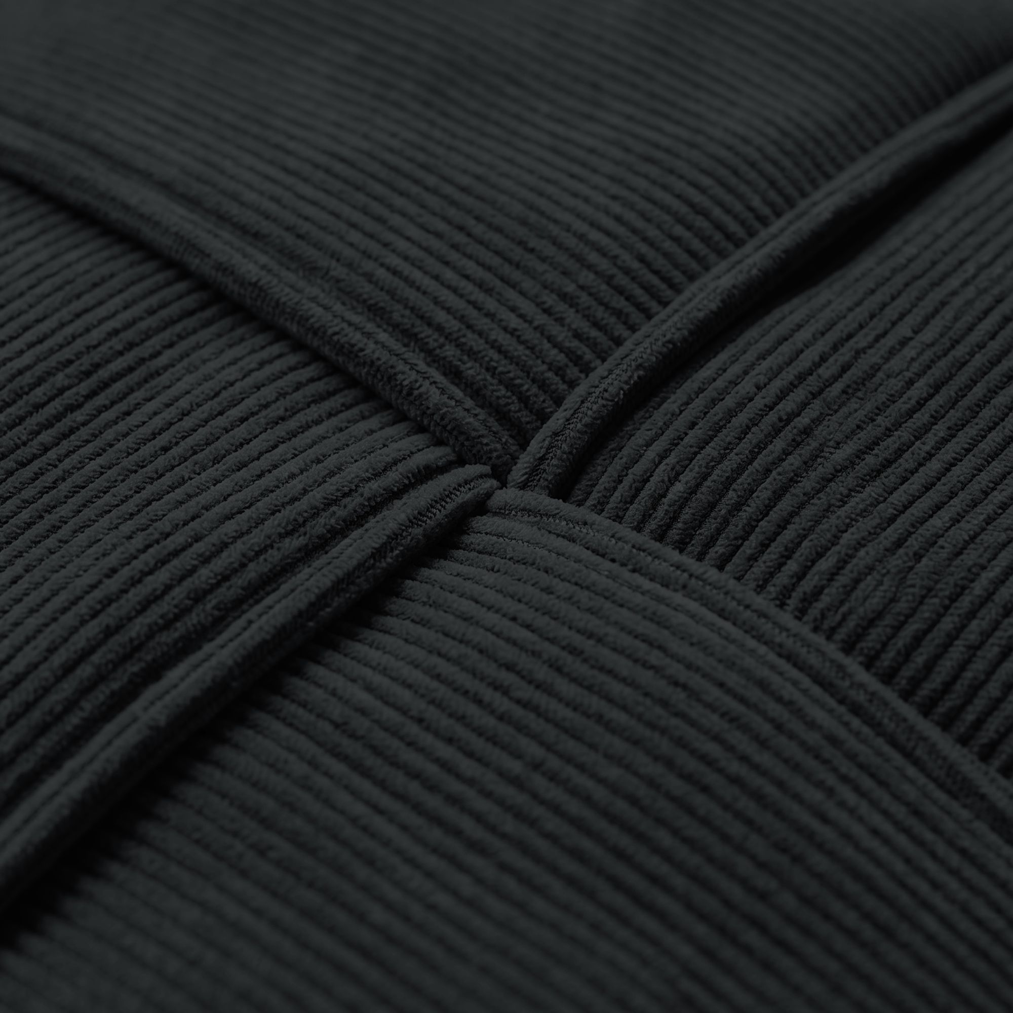Pouf Forinta en velours côtelé