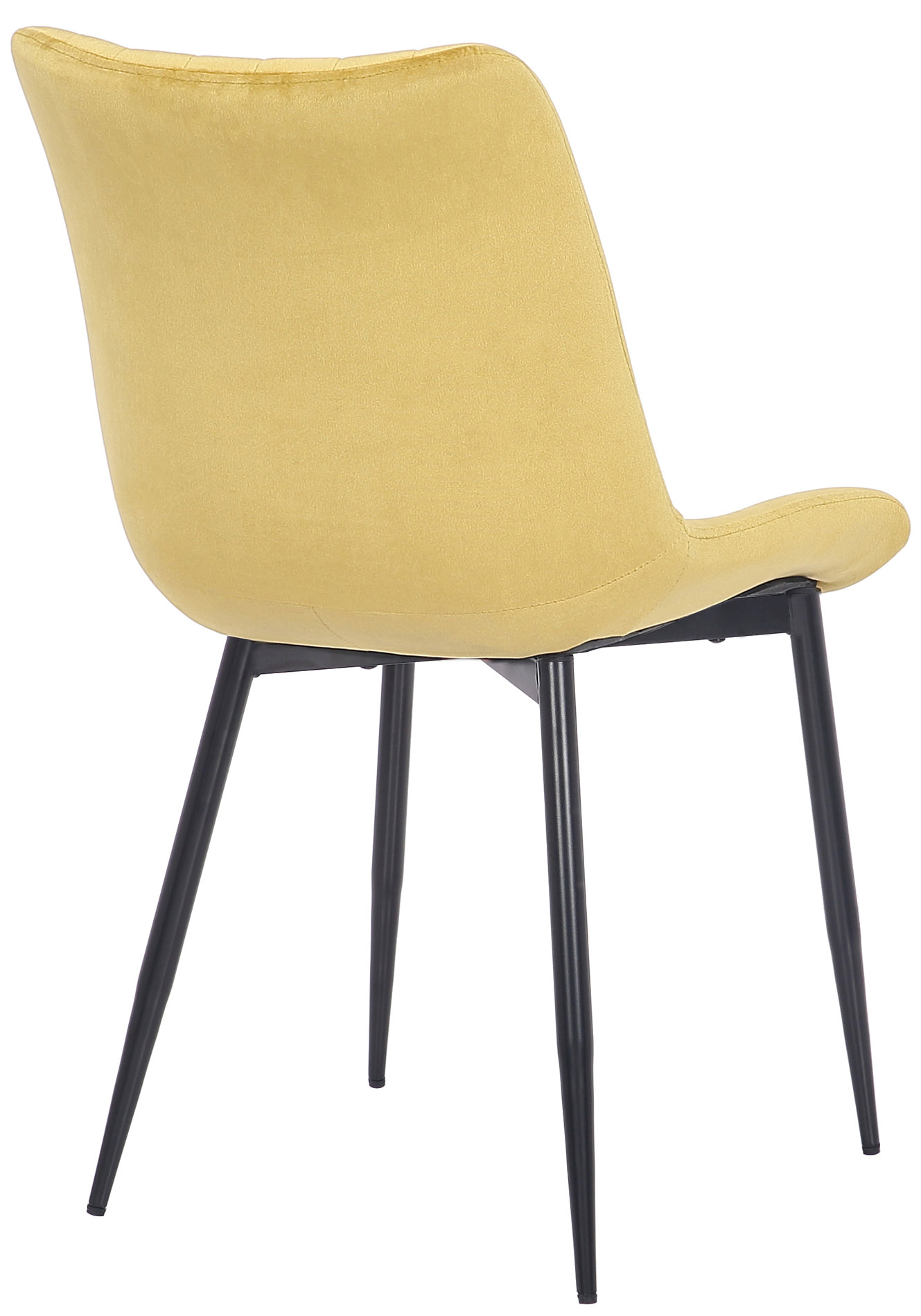 Chaise de salle à manger Rahden en Velours avec Piètement en métal noir