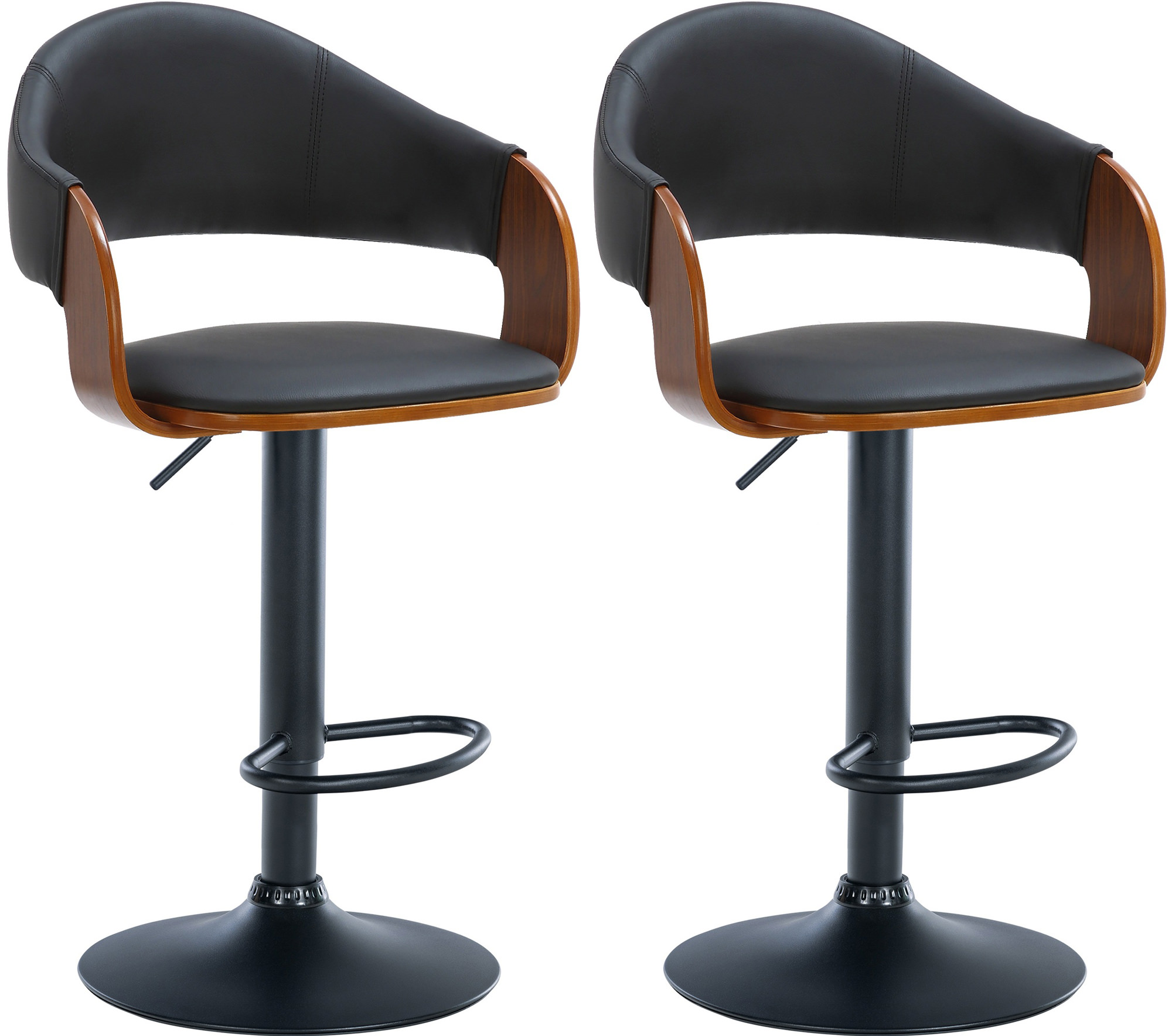 Lot de 2 tabourets de bar Nilse similicuir