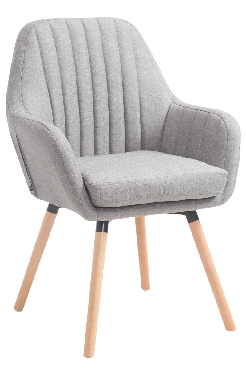 Chaise De Salle à Manger Florian En Tissu Avec Piètement En Bois