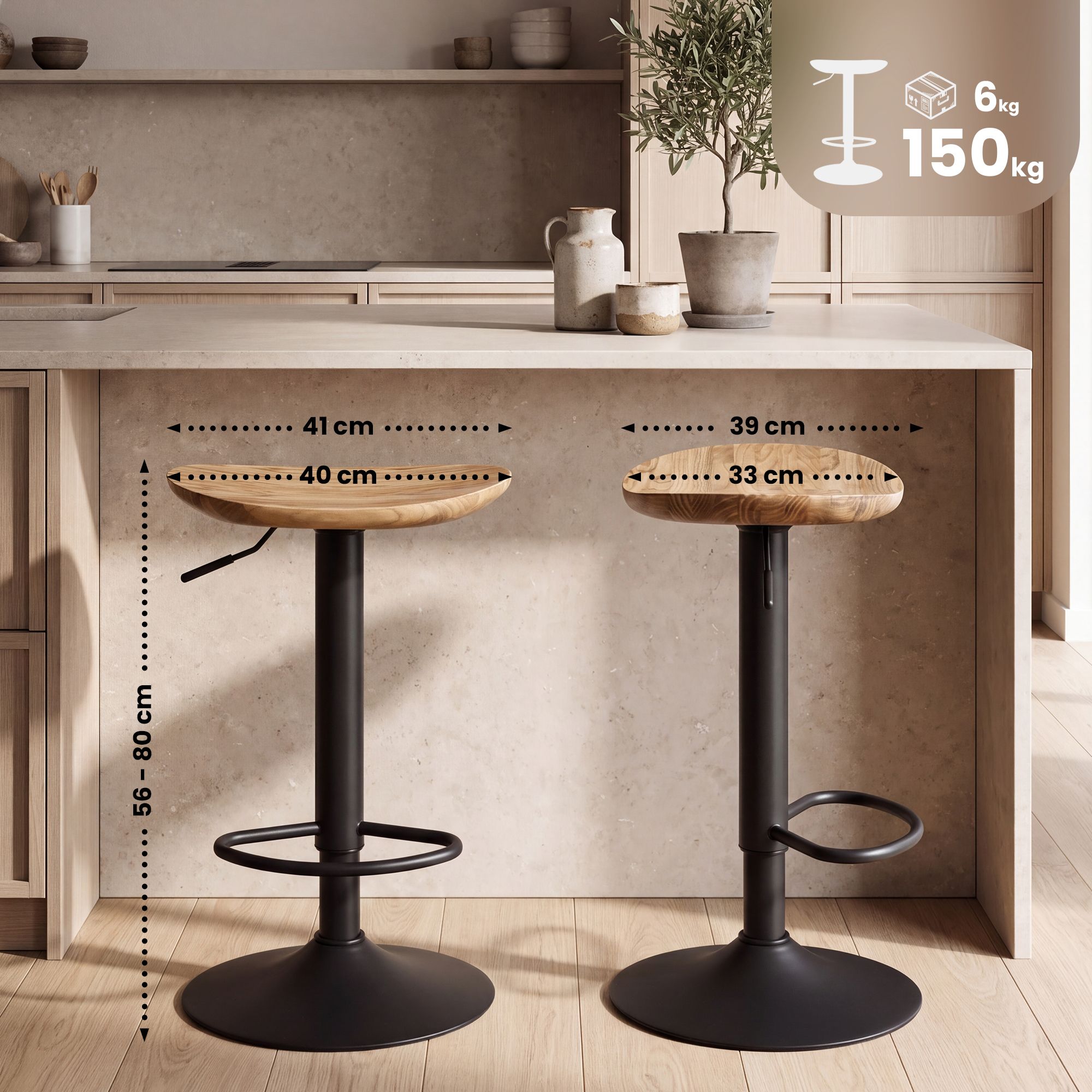 Tabouret de bar Skelde