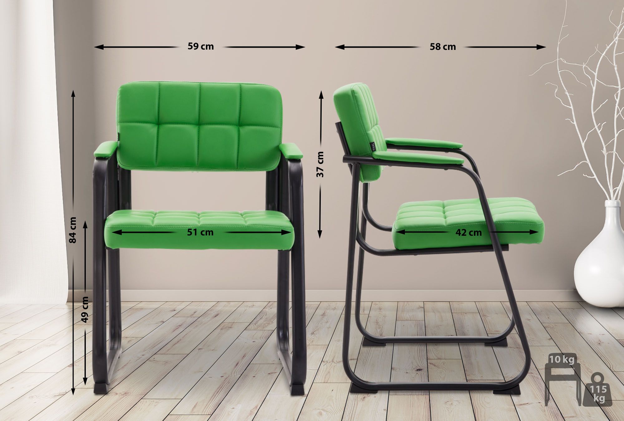 Chaise de visiteur Canada B similicuir