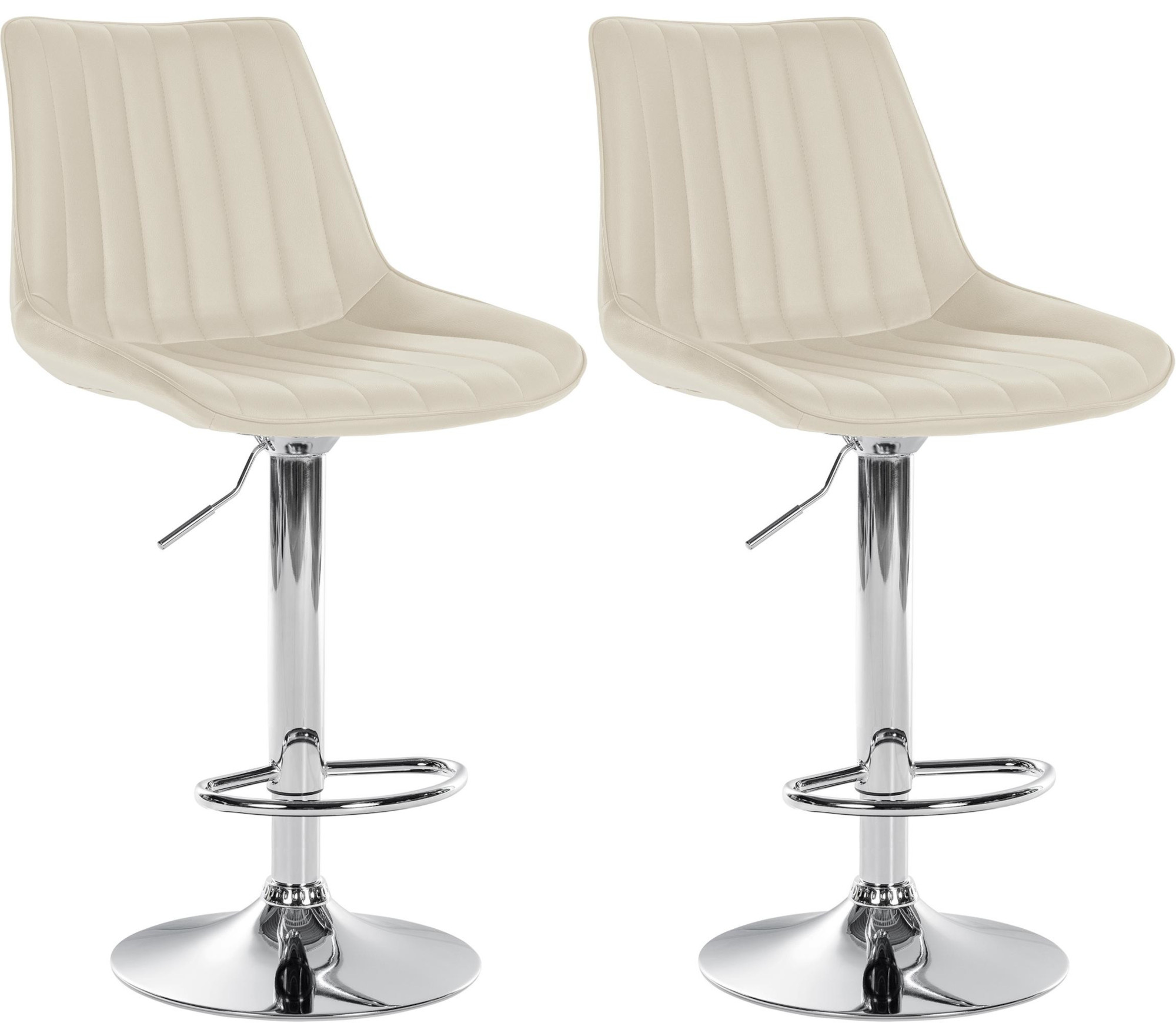 Lot de 2 tabourets de bar Toni en similicuir