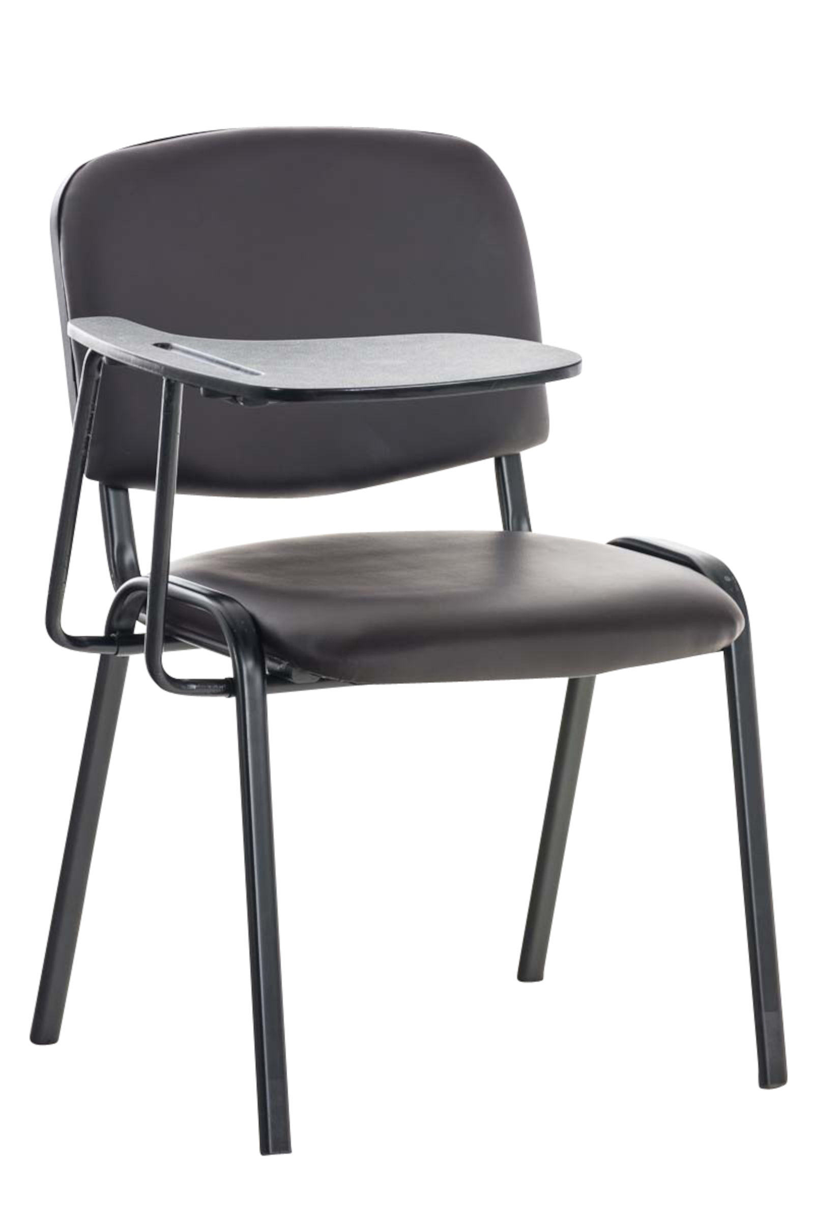 Lot de 4 Chaises Ken en similicuir avec tablette rabattable