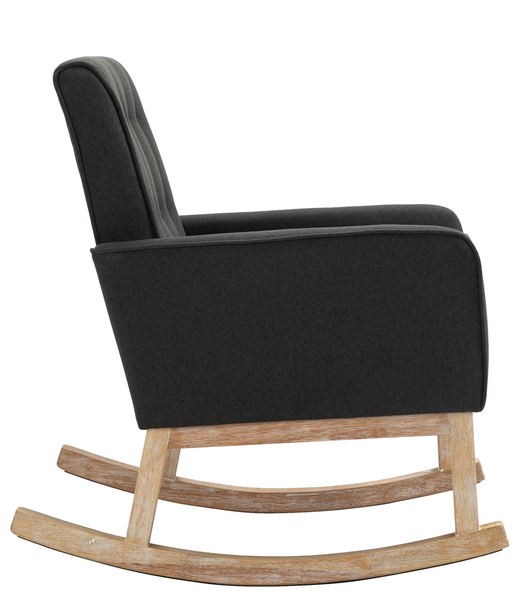 Chaise à bascule Dream en Tissu Pieds en Bois de chêne